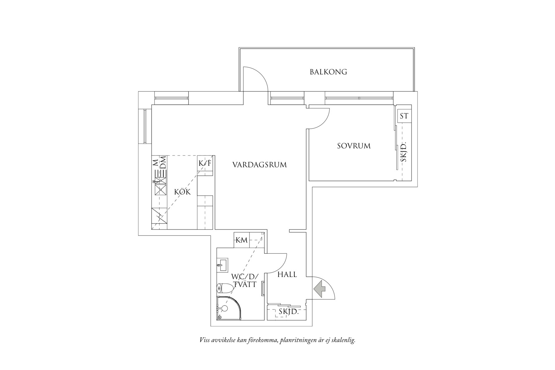 Planritning 1 Sonya Hedenbratts Gata 3