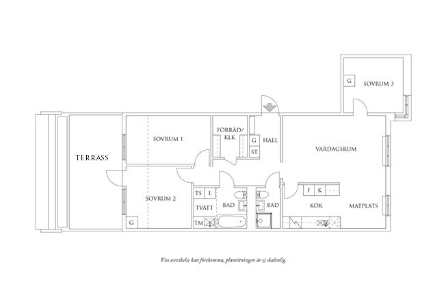 Planritning 1 Övre Husargatan 35