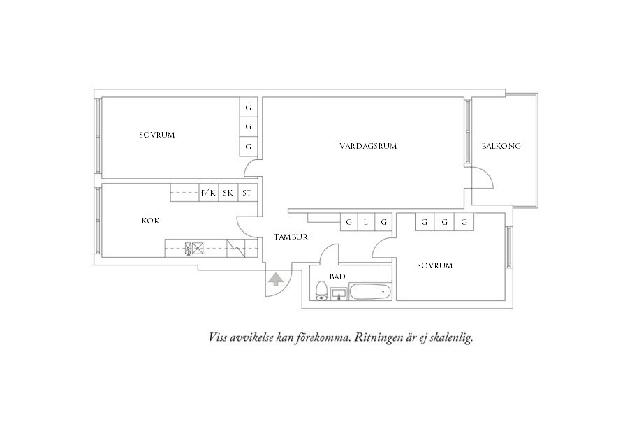 Planritning 1 Klostergången 3