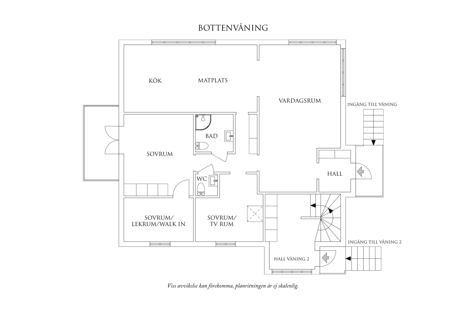 Planritning 1 Skårsgatan 2