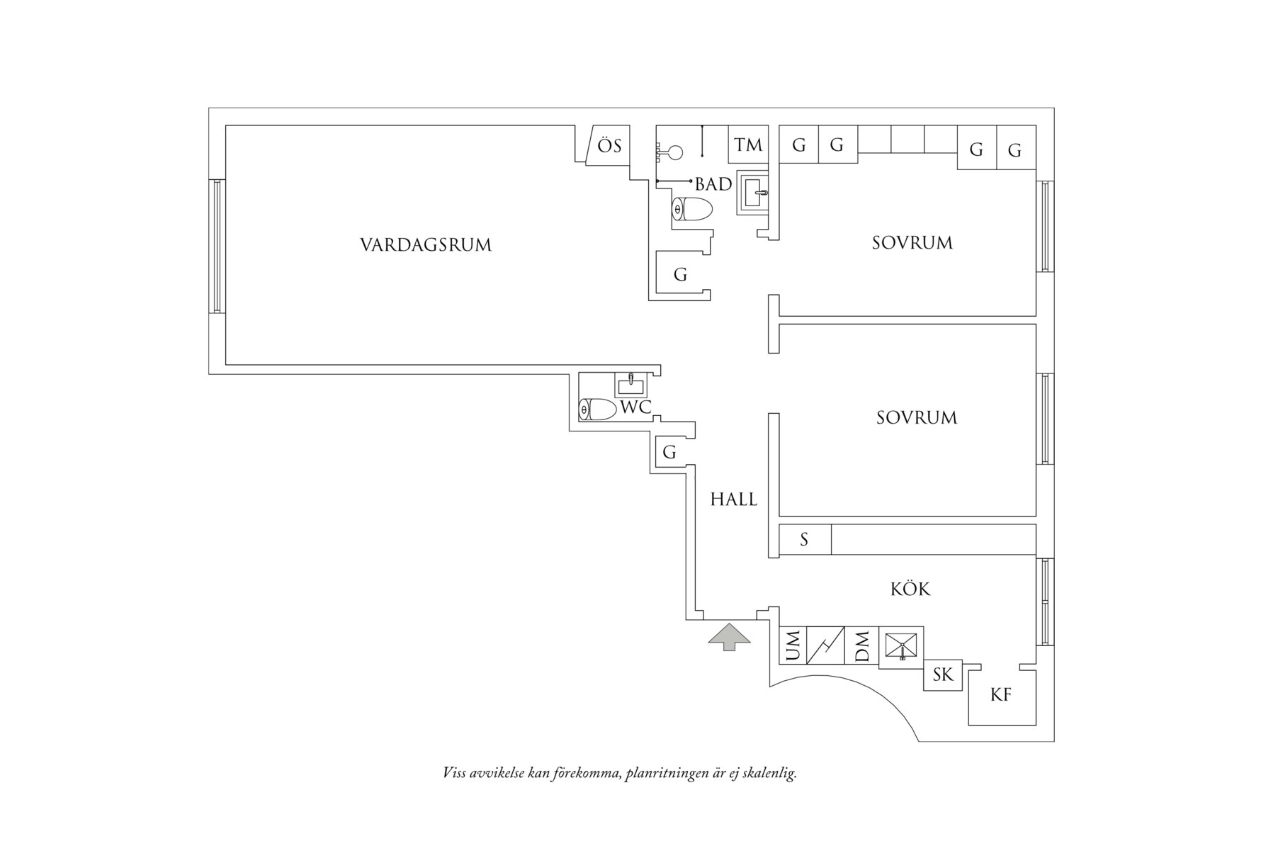 Planritning 1 Richertsgatan 12