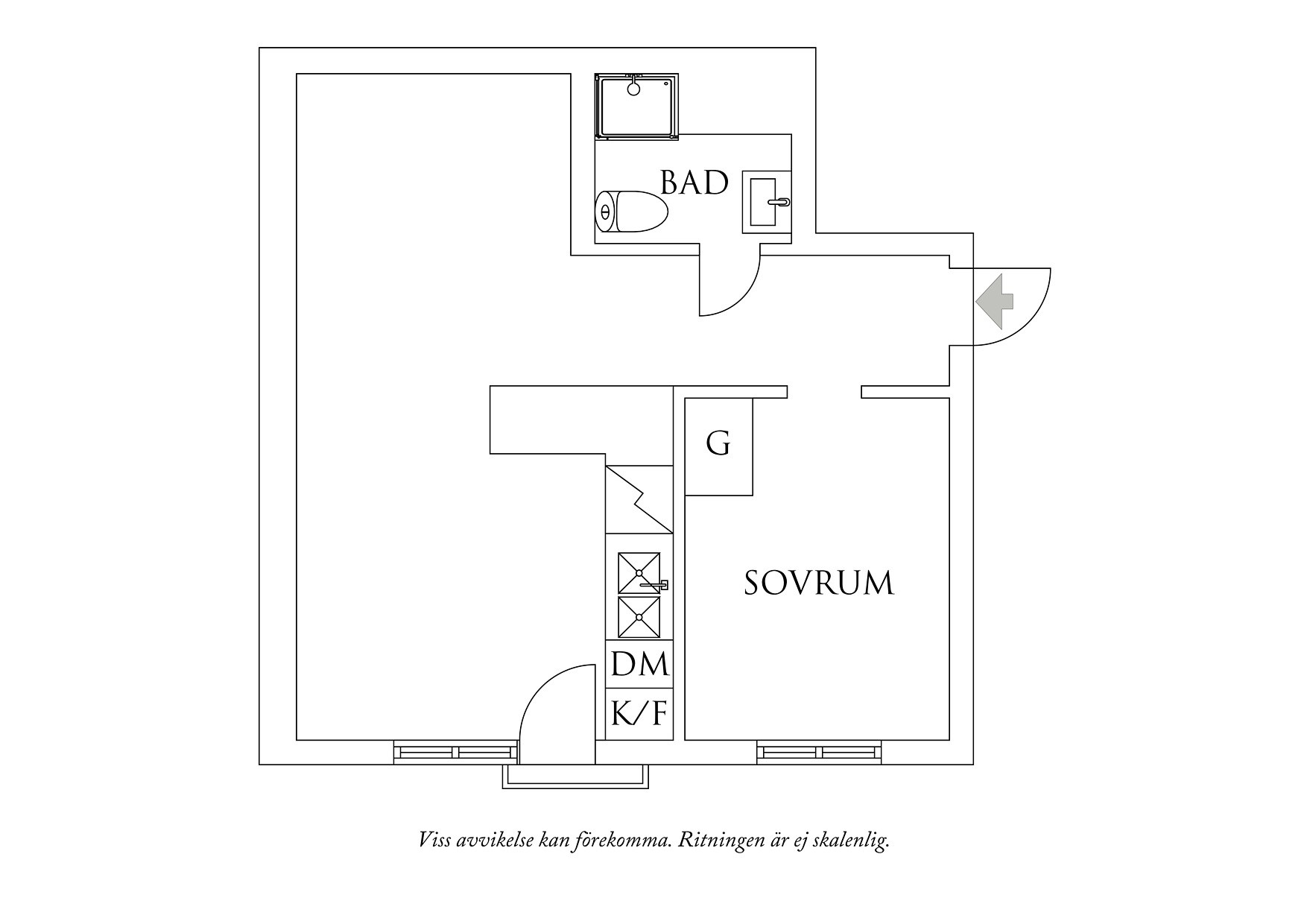 Planritning 1 Krokegatan 7