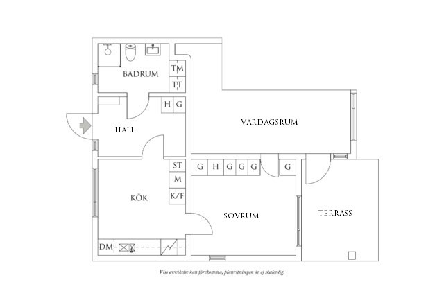 Planritning 1 A R Lorents gata 57