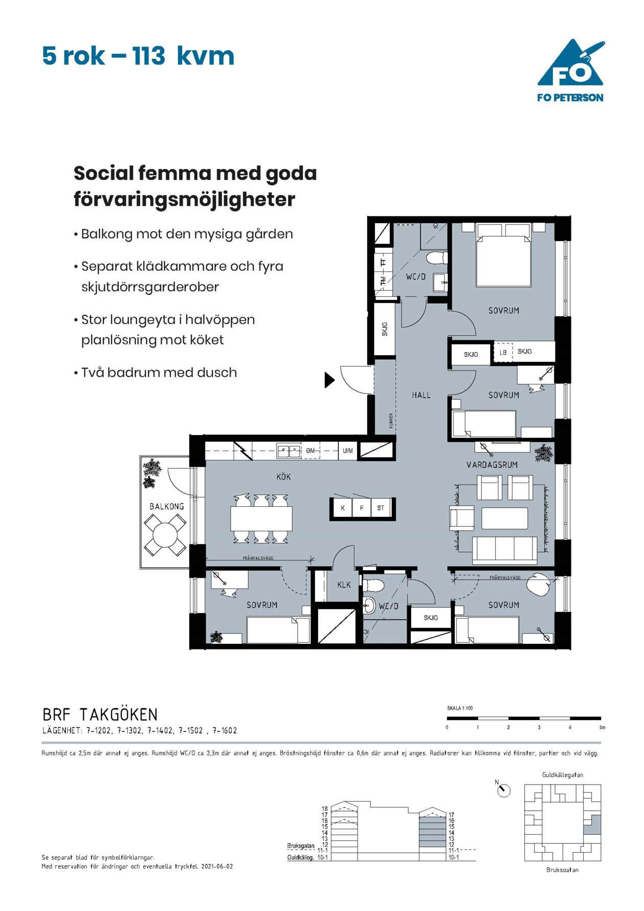 Planritning 1 Guldkällegatan 51