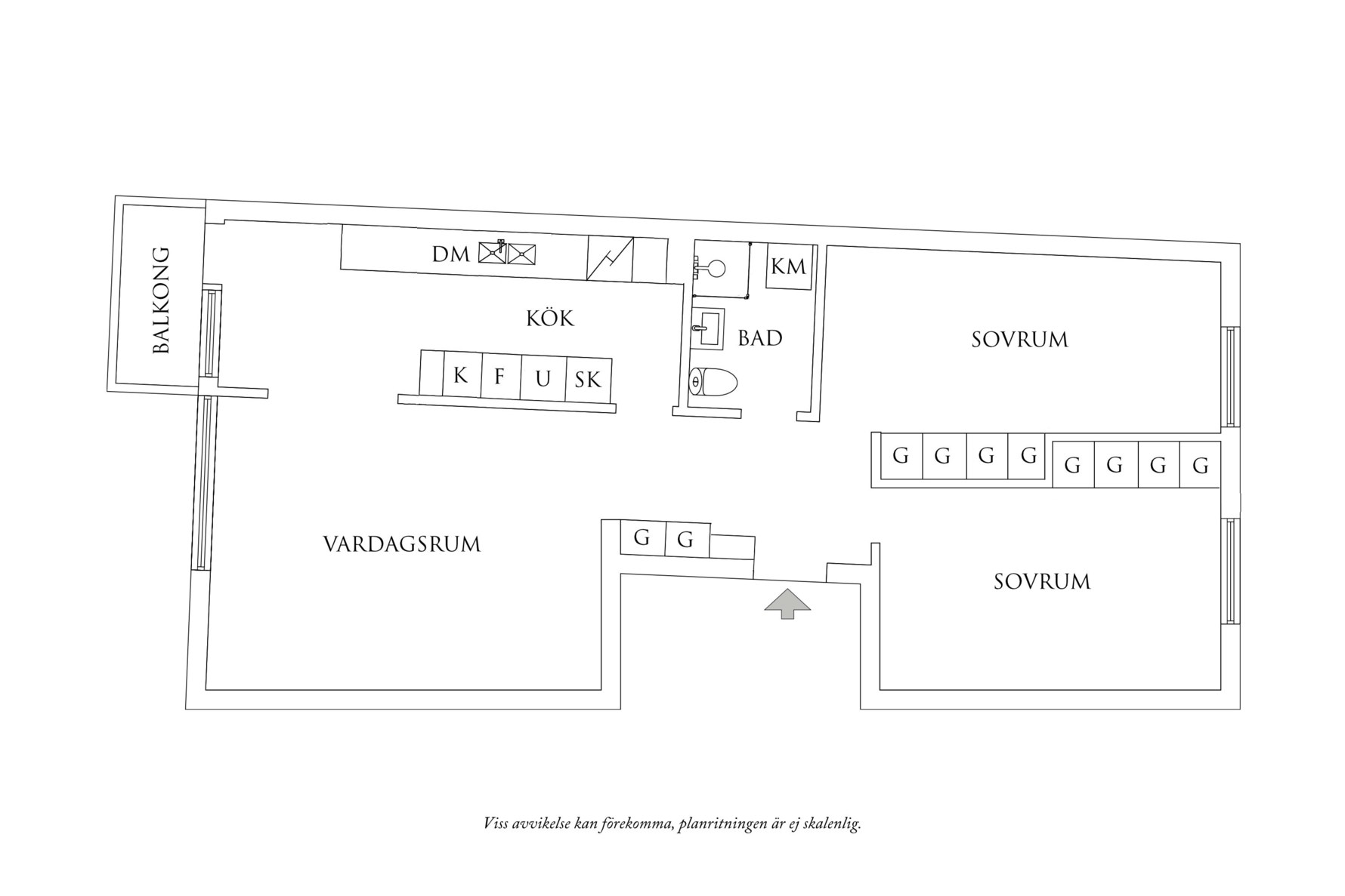 Planritning 1 Gibraltargatan 110
