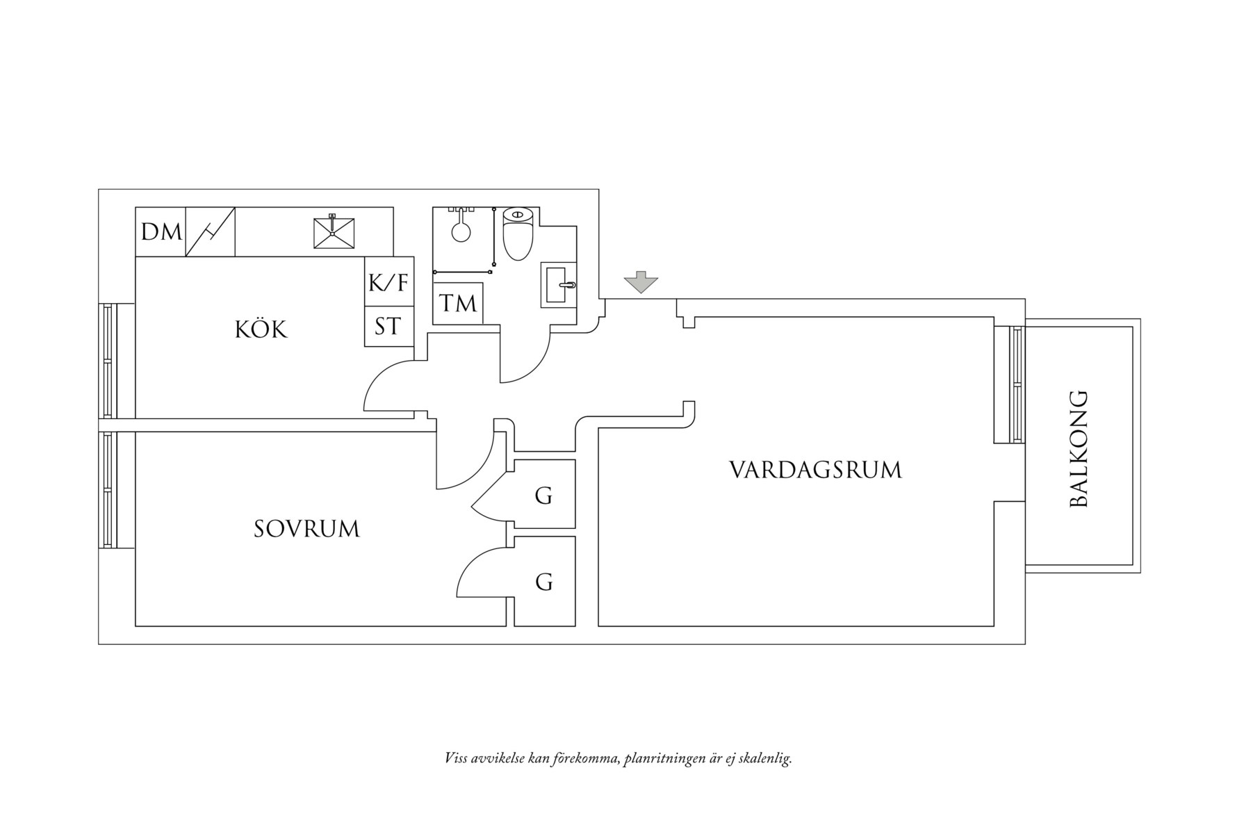 Planritning 1 Eklandagatan 52B