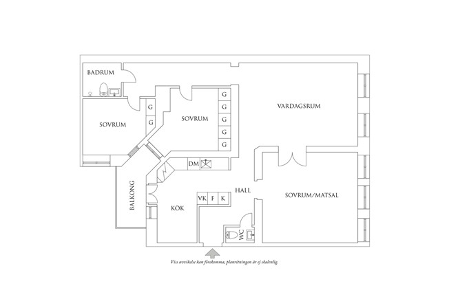 Planritning 1 Fjärde långgatan 4A