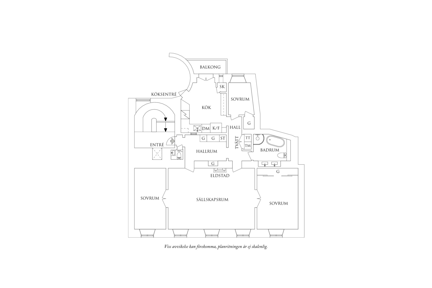 Planritning 1 Gibraltargatan 4
