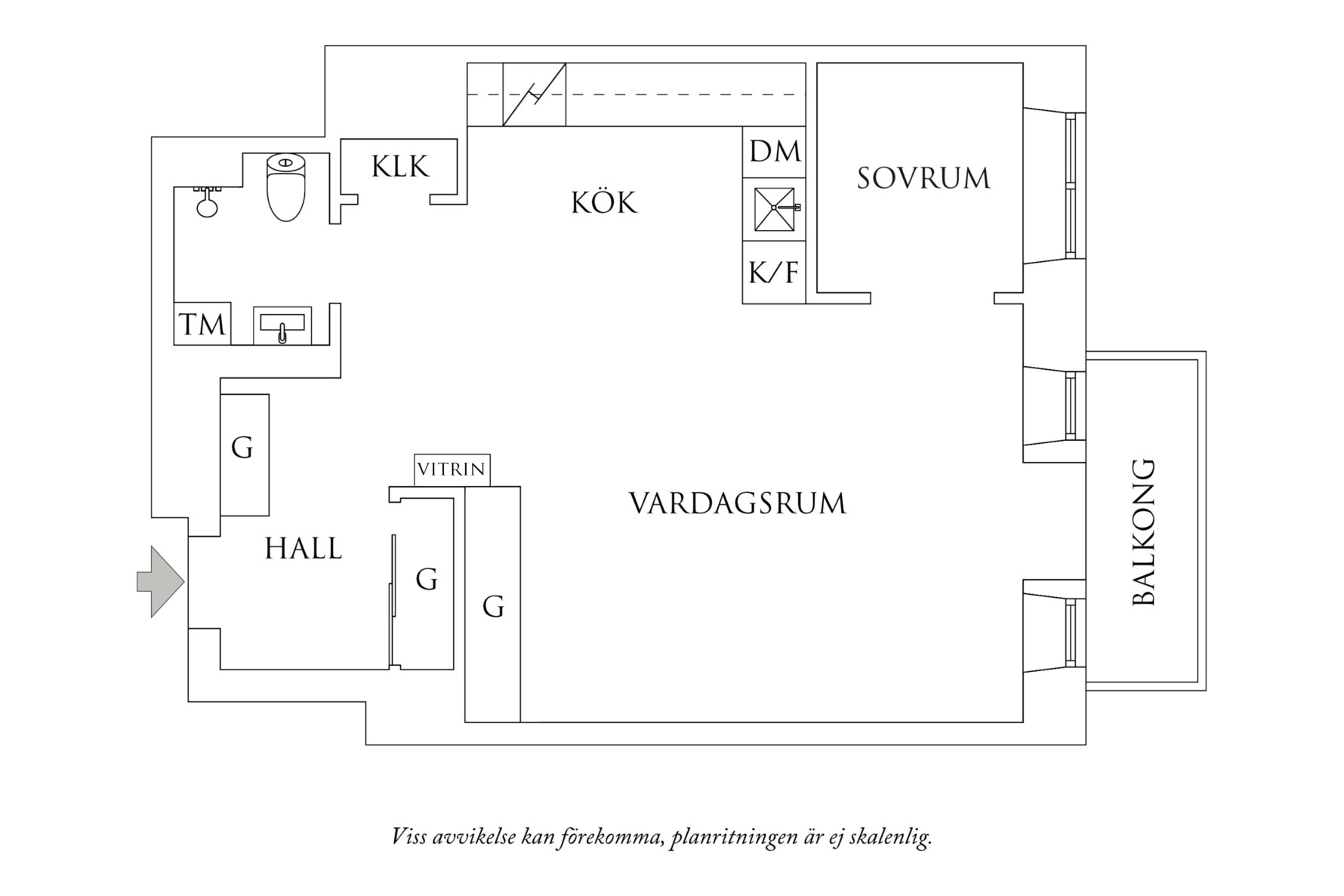 Planritning 1 Övre Husargatan 5