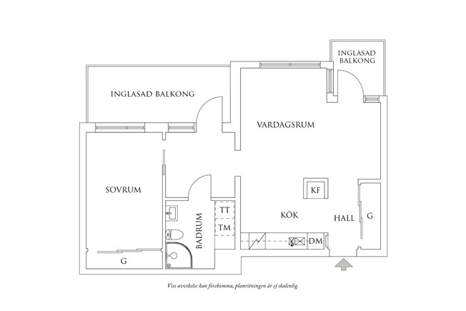 Planritning 1 Gröna Annas gata 1 - Vån 9