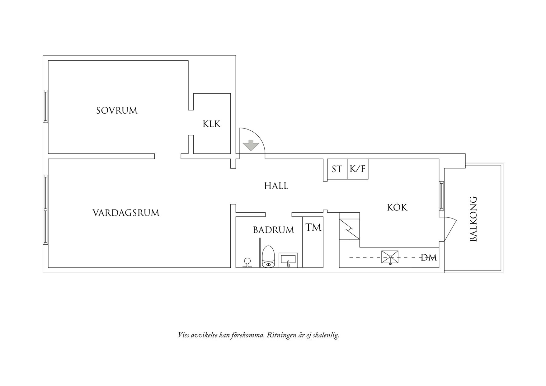 Planritning 1 Olivedalsgatan 7A