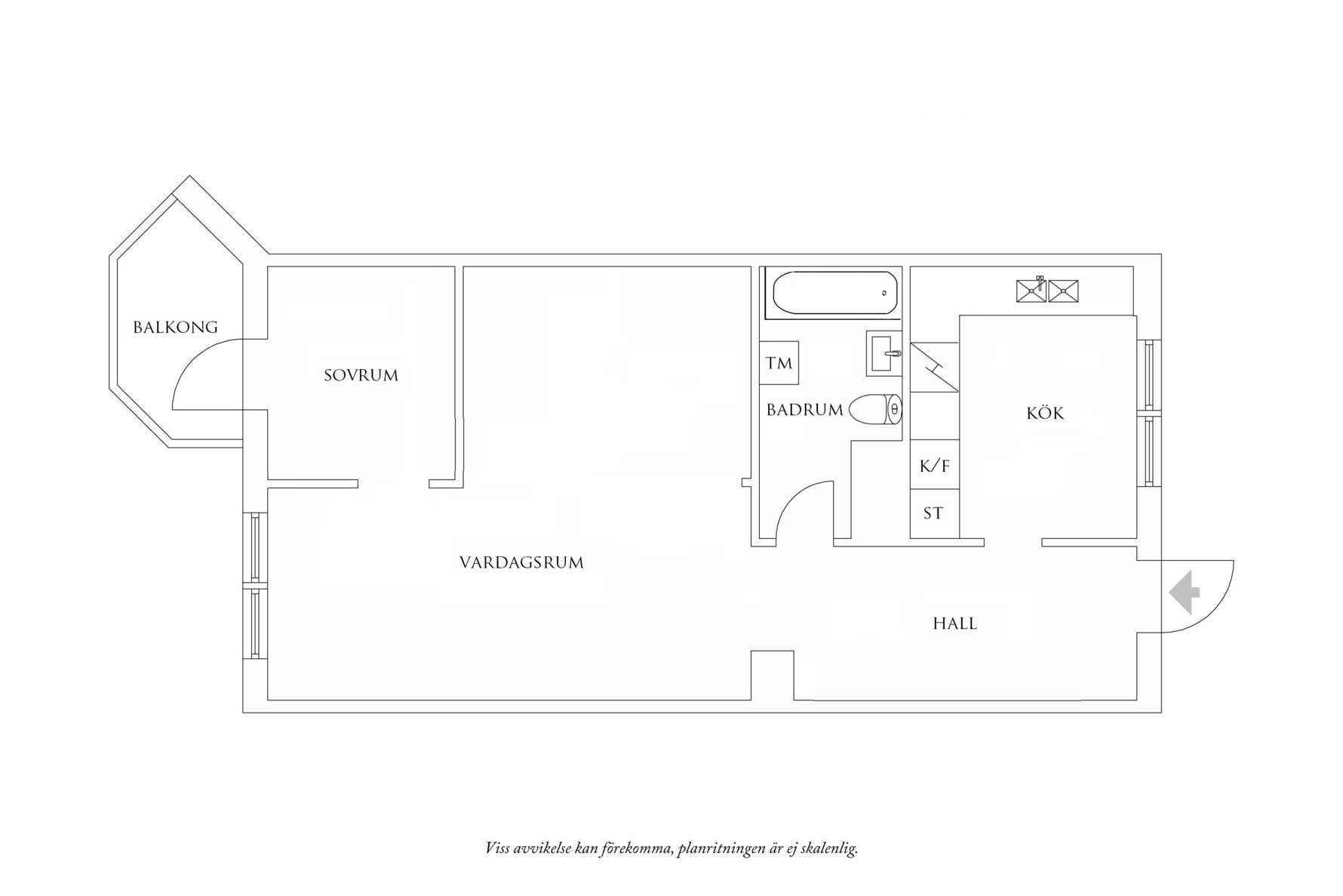 Planritning 1 Linnégatan 55