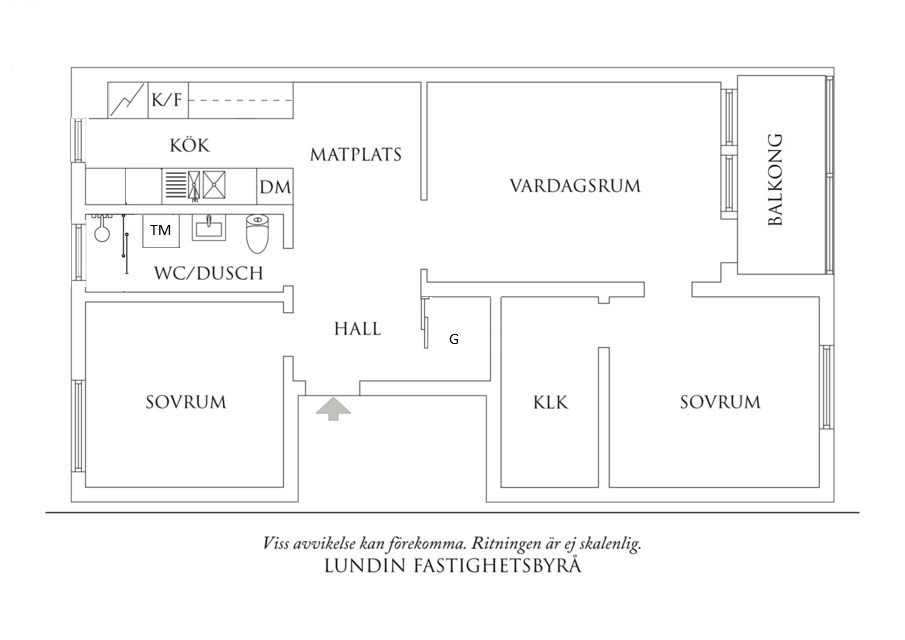Planritning 1 Kapplandsgatan 124