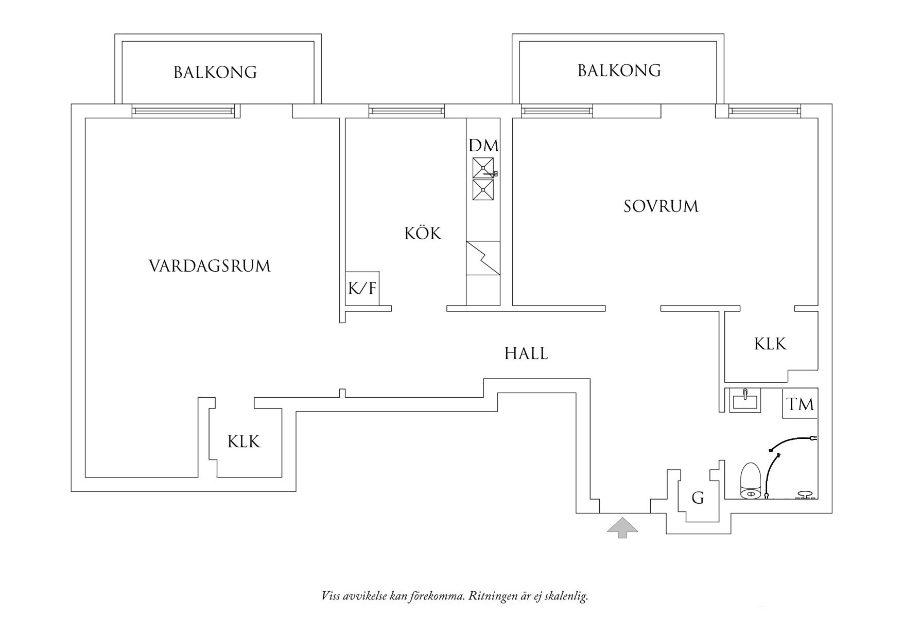 Planritning 1 Gibraltargatan 64