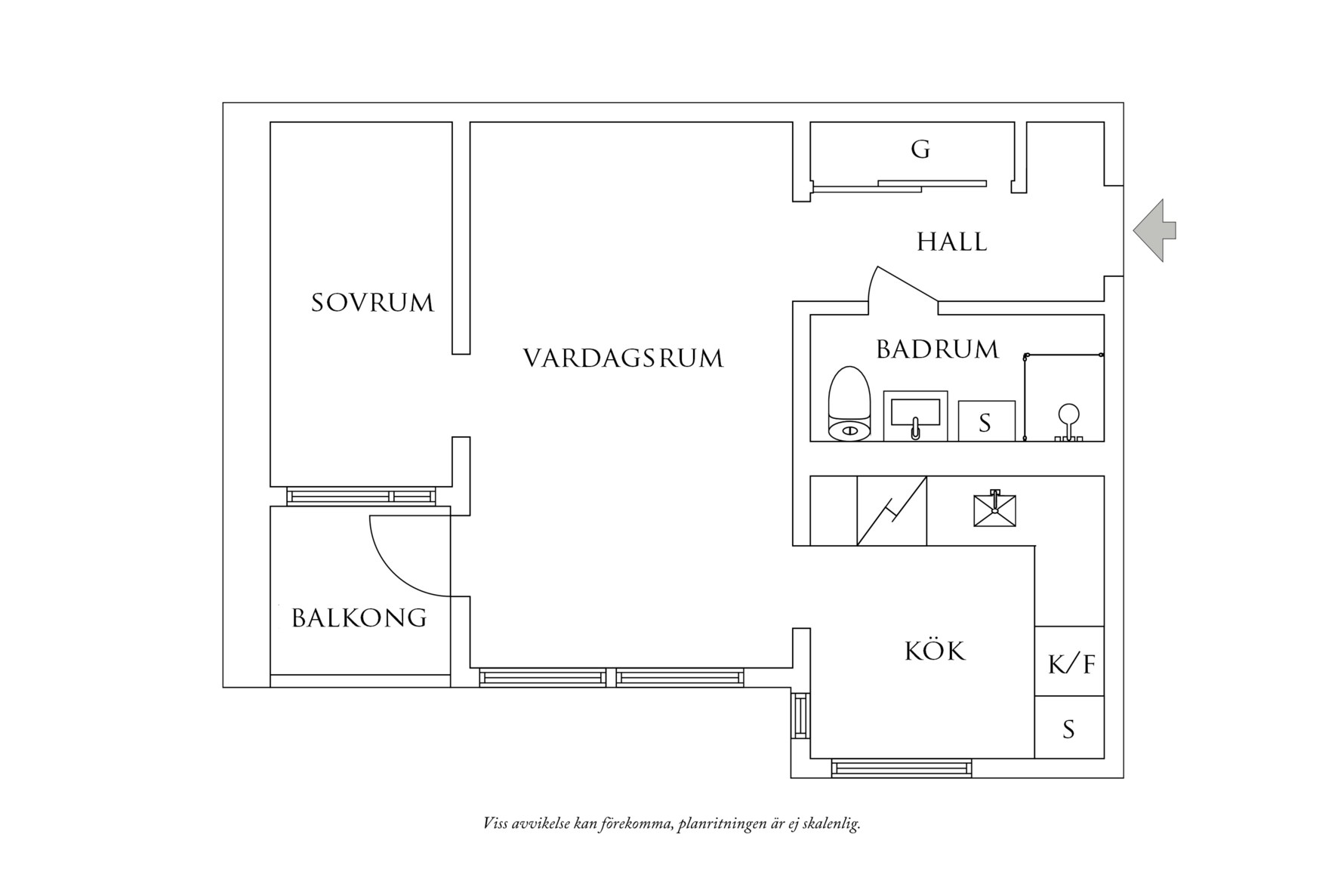 Planritning 1 Föreningsgatan 3B