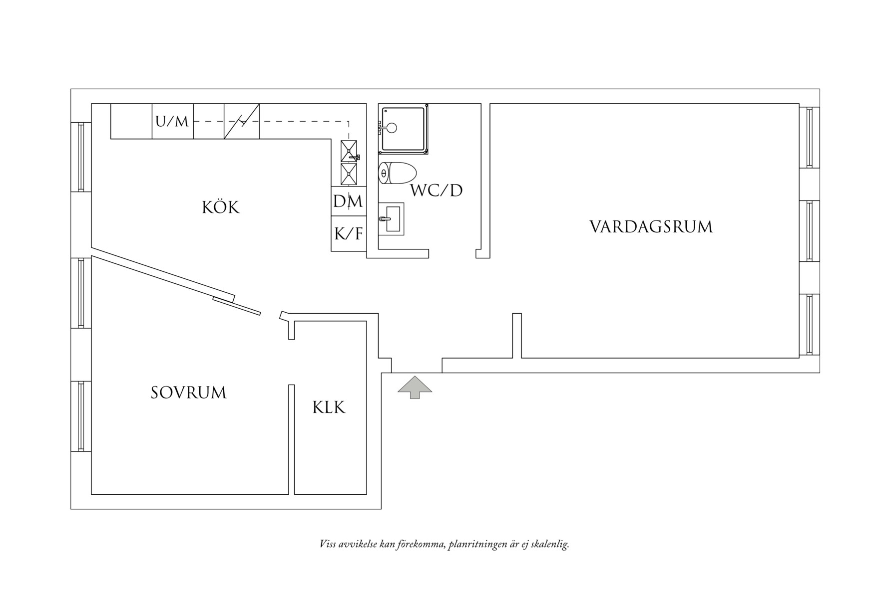 Planritning 1 Bågskyttegatan 3D