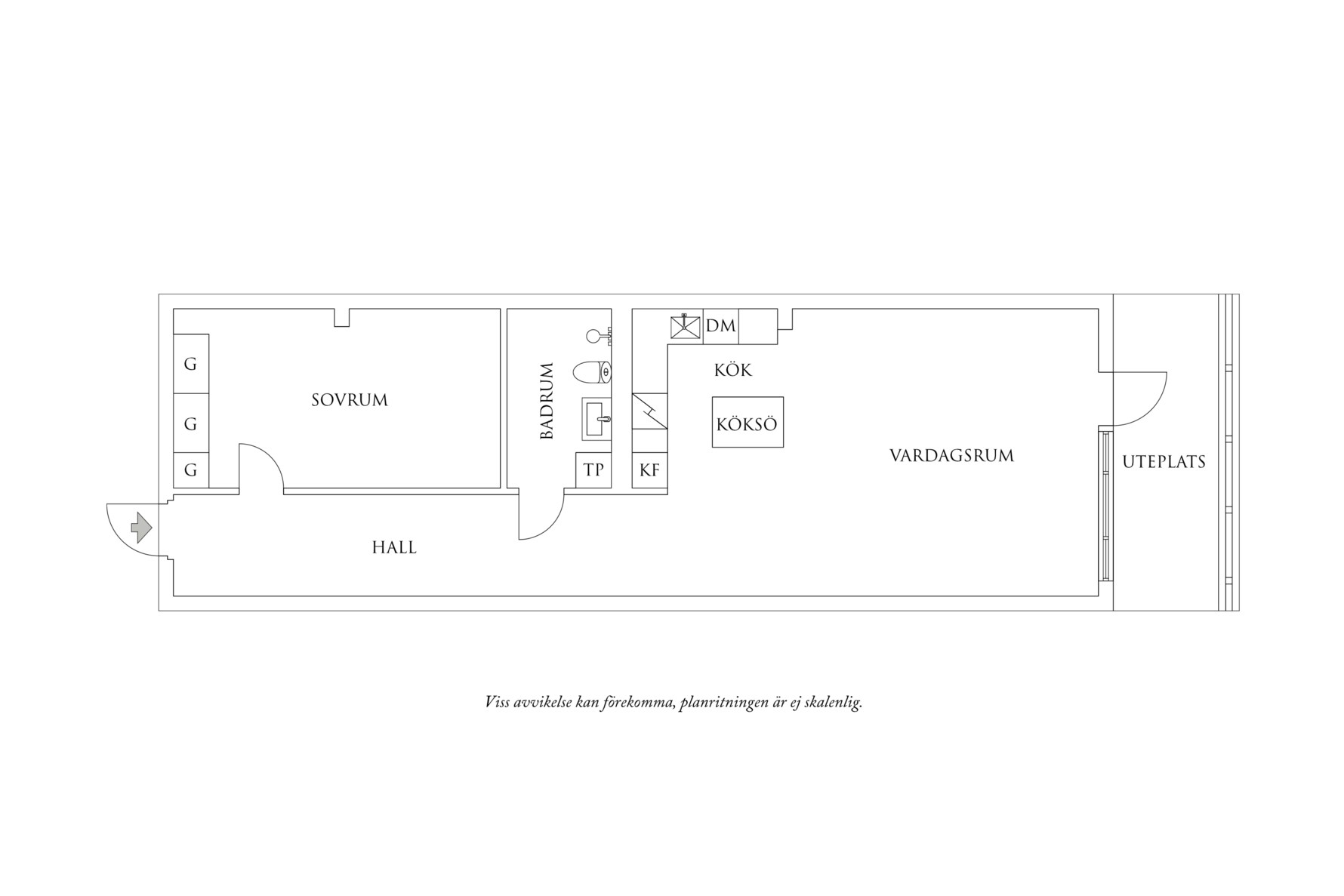 Planritning 1 Tredje Långgatan 31