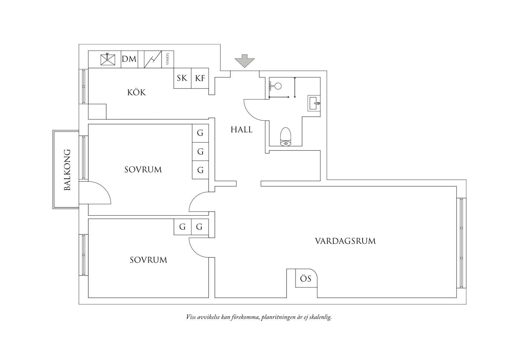 Planritning 1 Gibraltargatan 40
