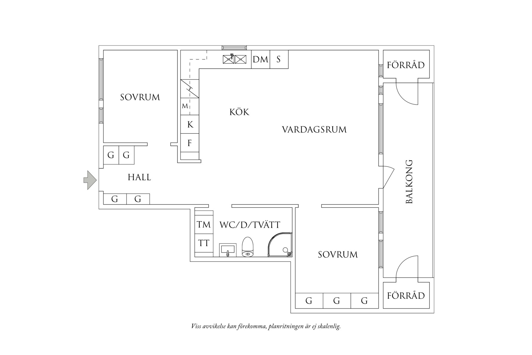 Planritning 1 Porfyrvägen 22