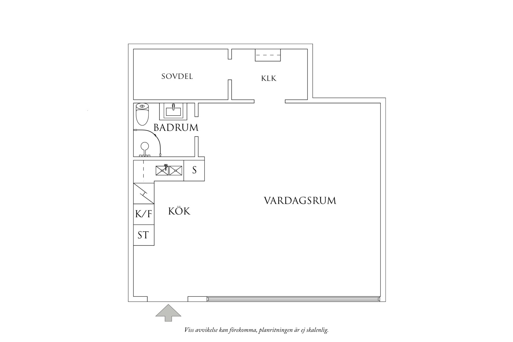 Planritning 1 Fridkullagatan 17E