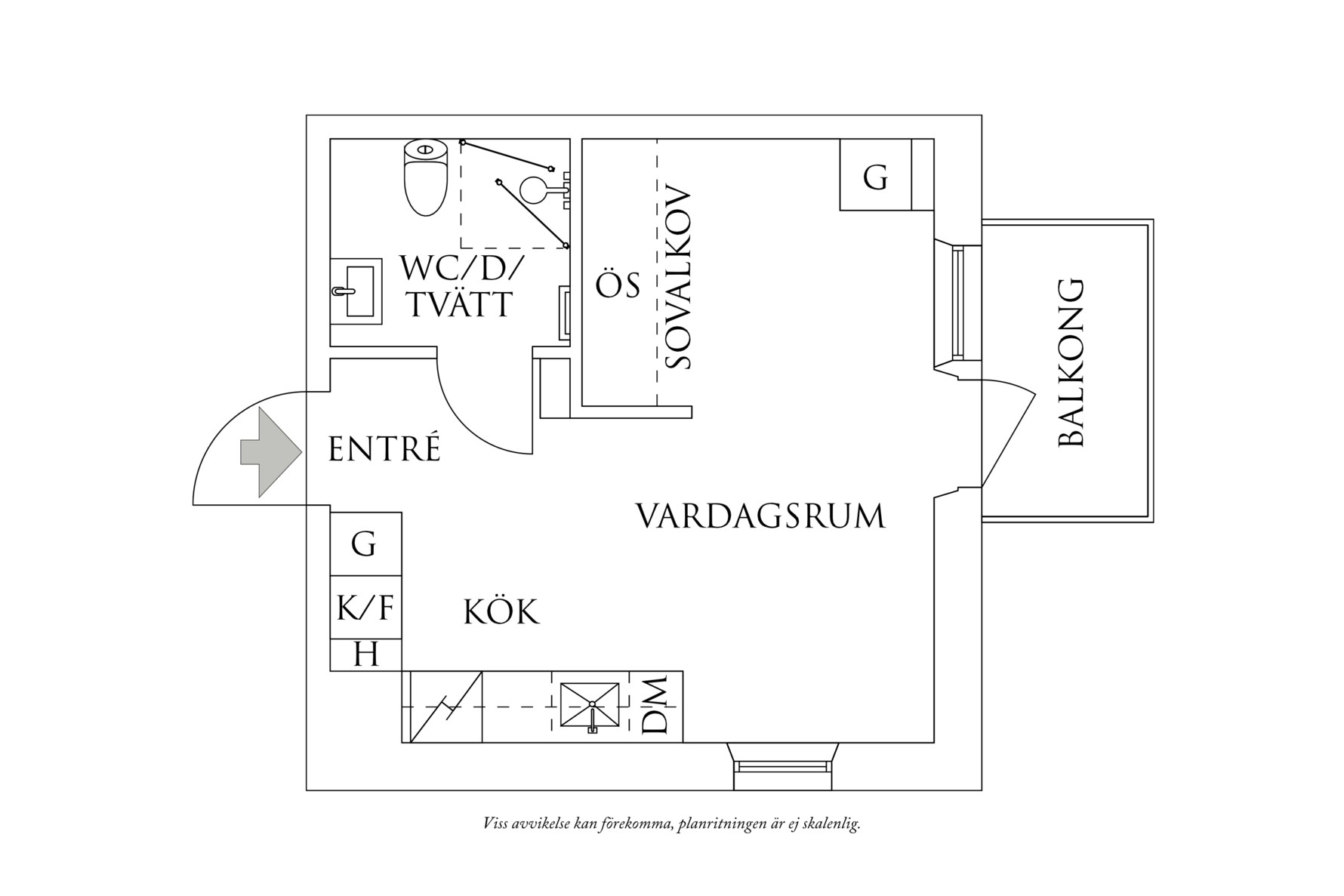 Planritning 1 Volrat Thamsgatan 15