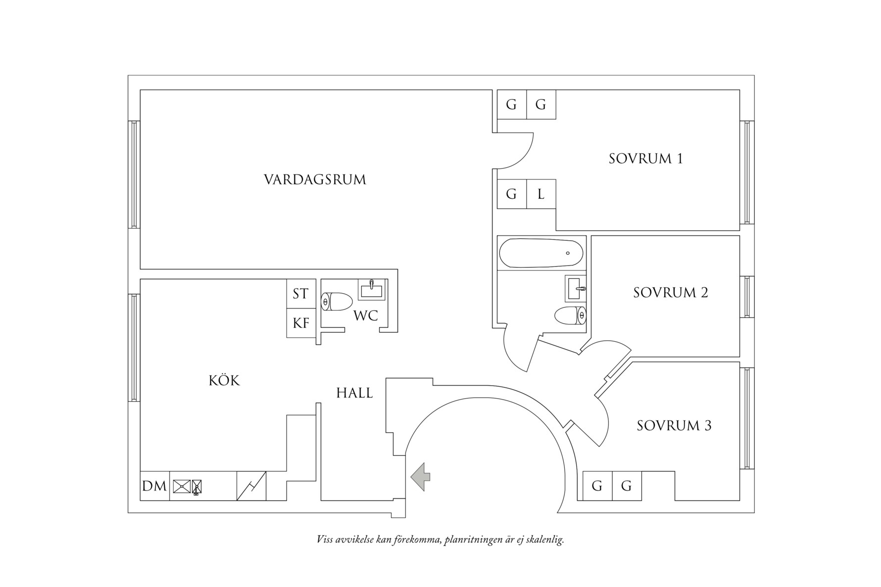 Planritning 1 Spaldingsgatan 3