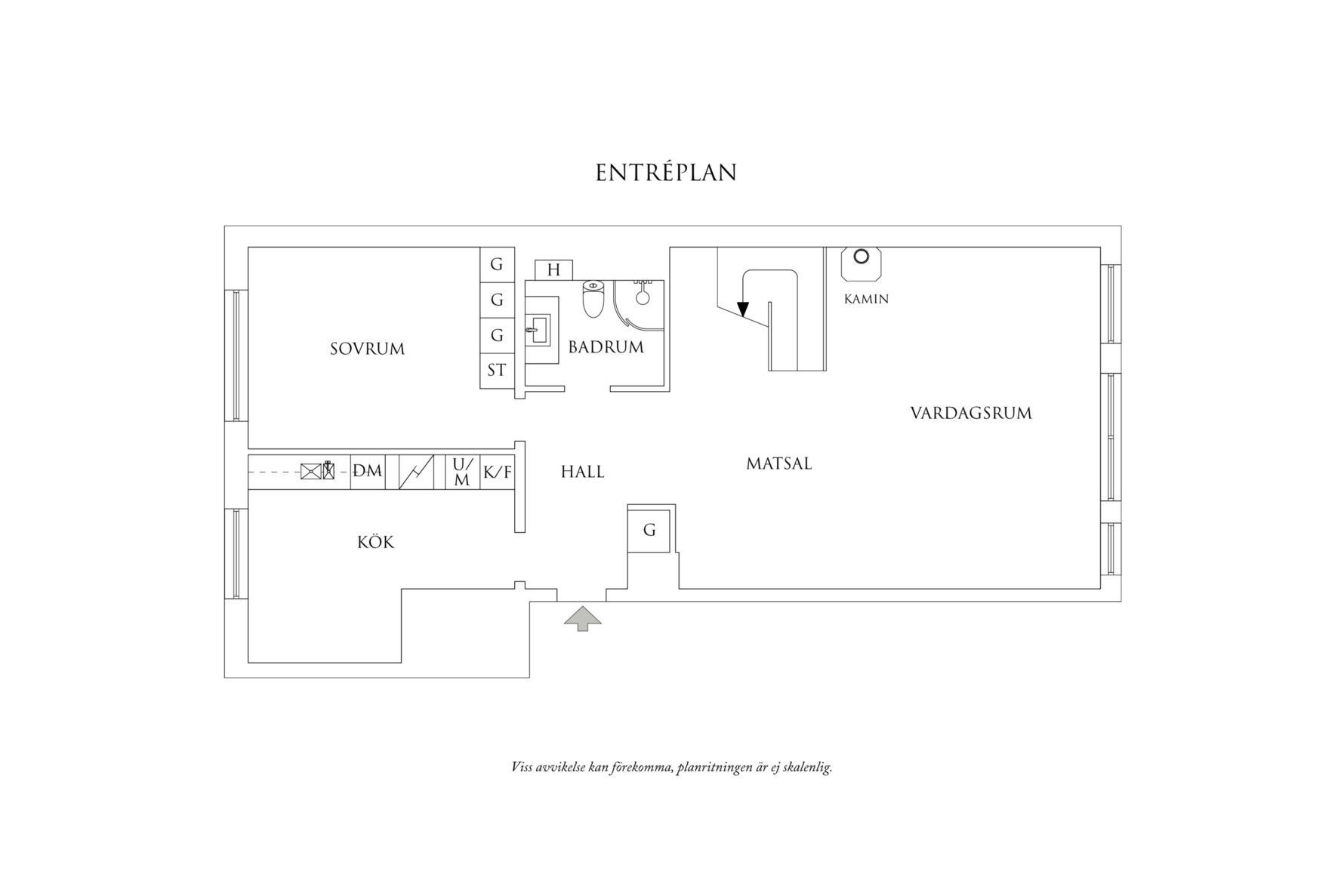 Planritning 1 Gibraltargatan 18