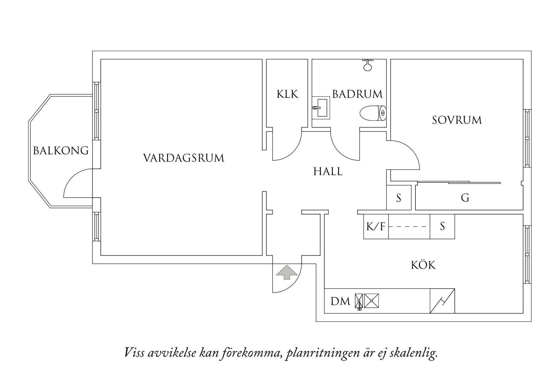 Planritning 1 Iskällareliden 14B