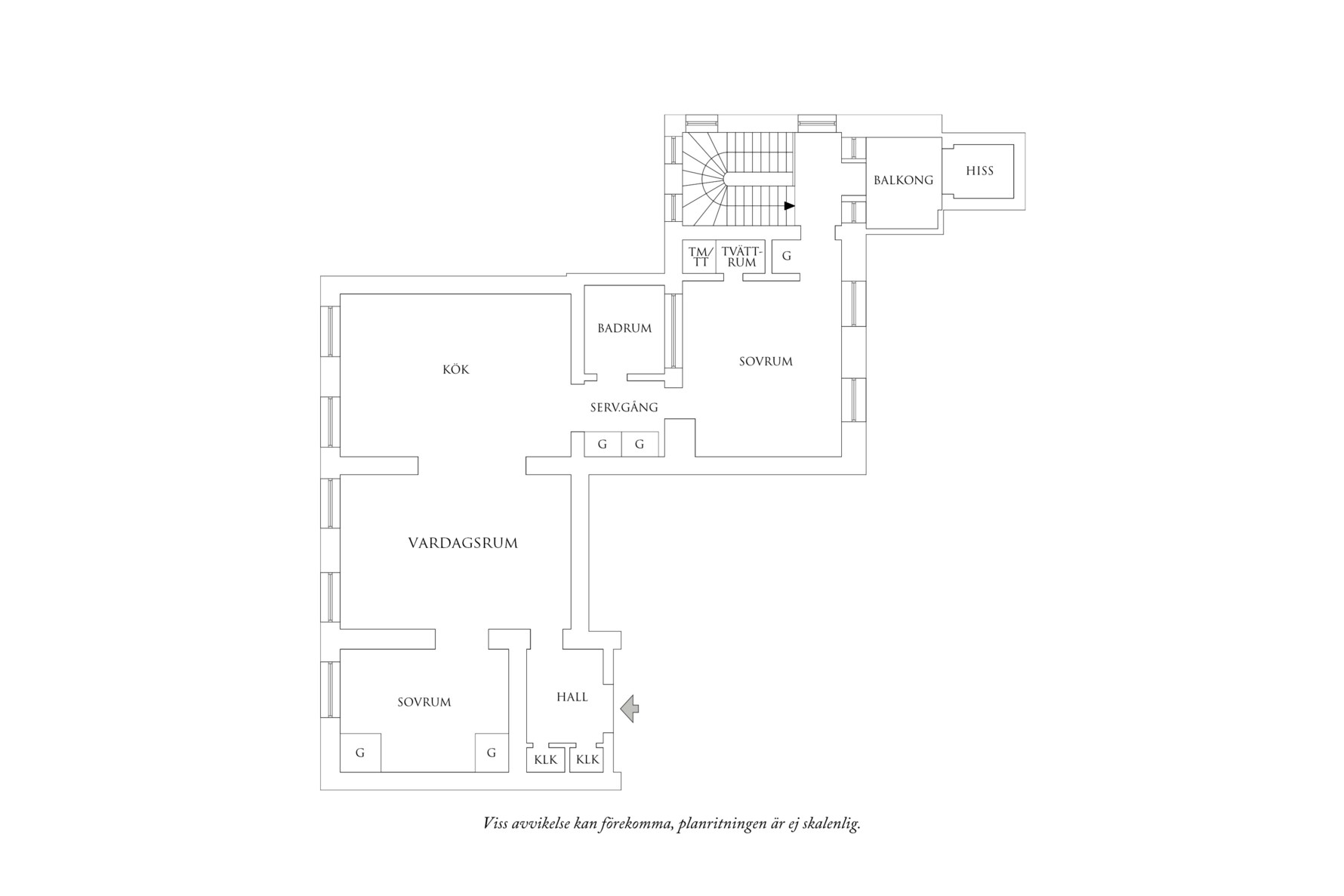 Planritning 1 Engelbrektsgatan 10