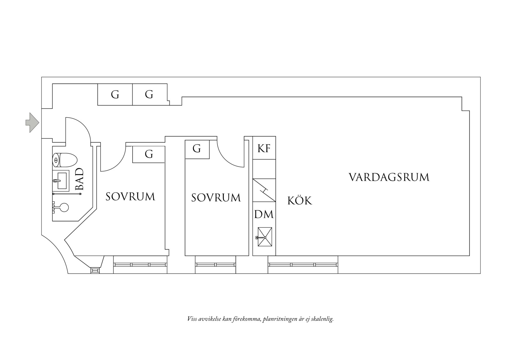 Planritning 1 Prinsgatan 4C