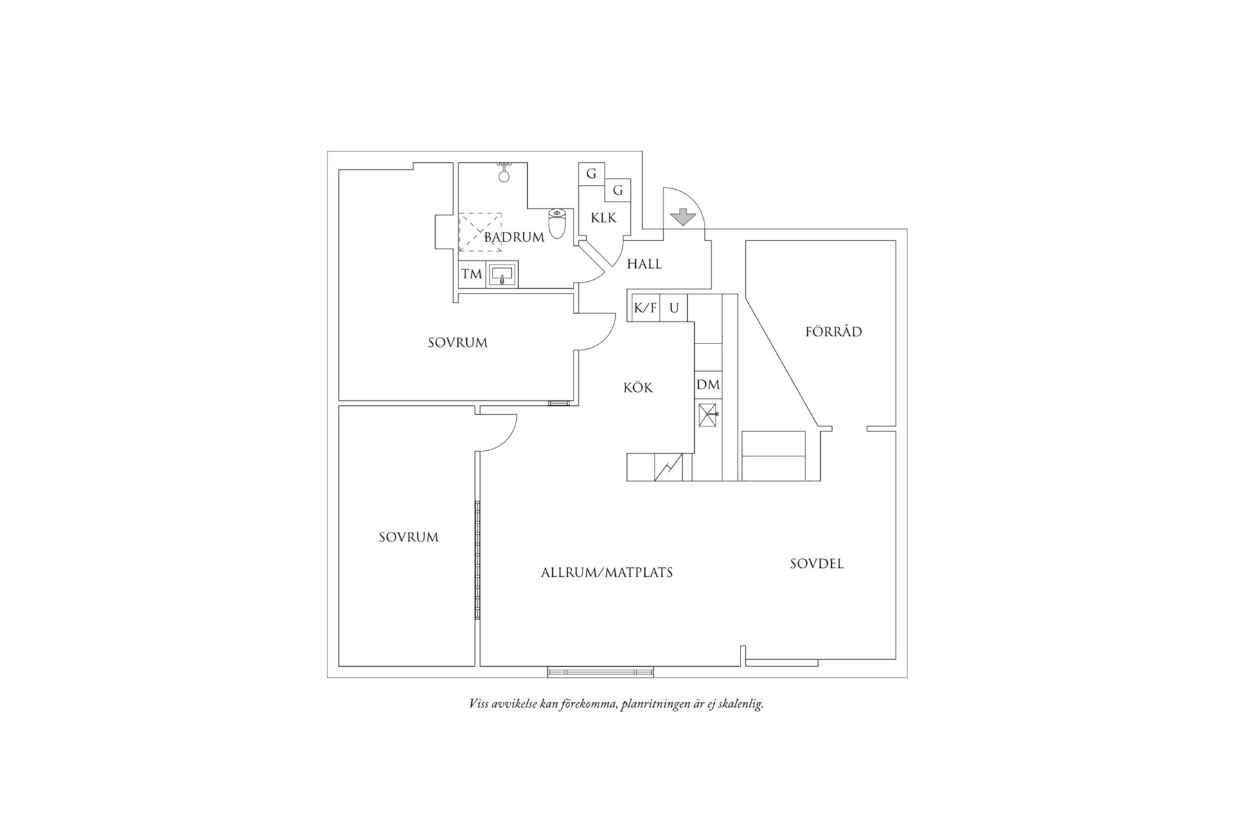 Planritning 1 Lillatorpsgatan 3B