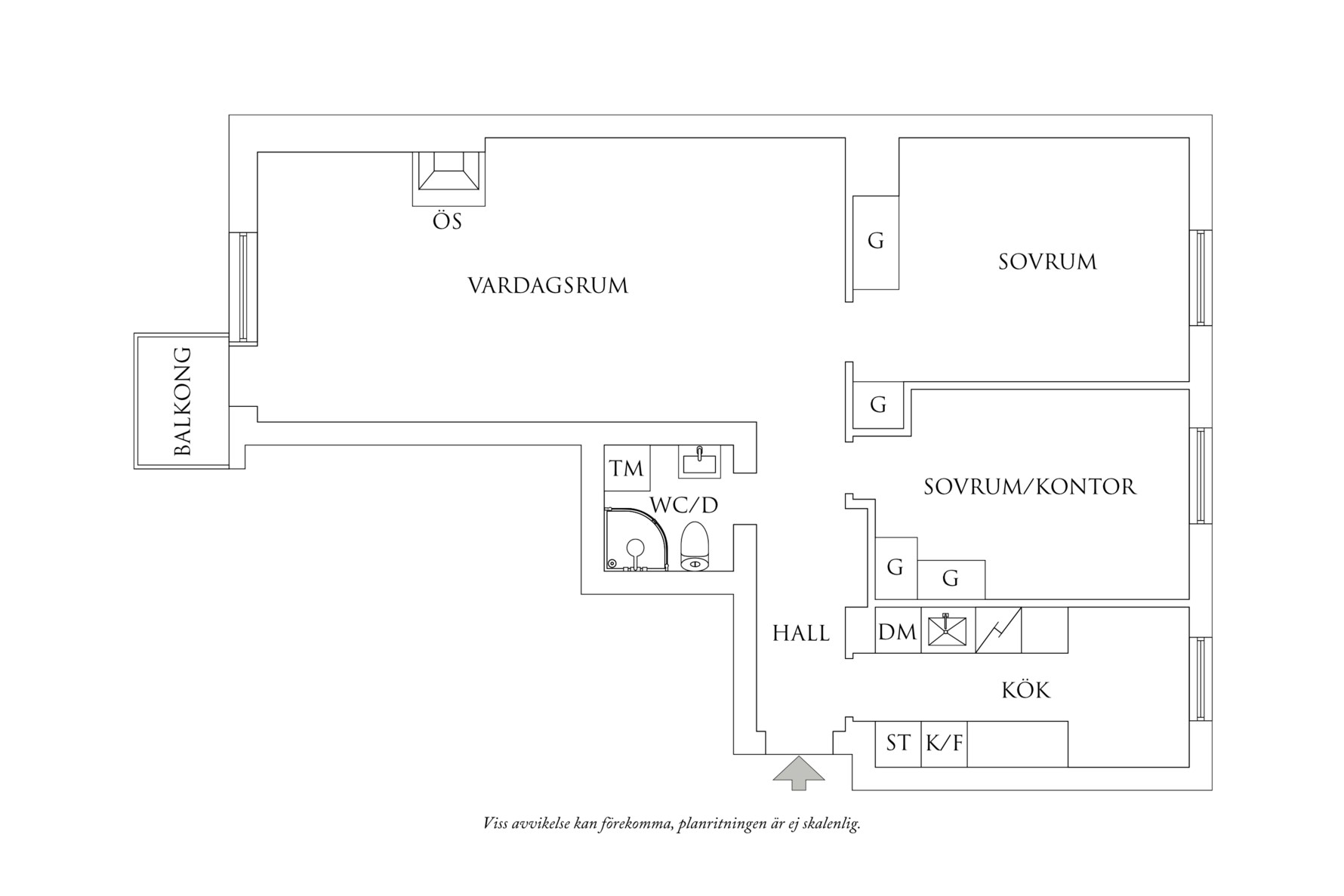 Planritning 1 Fribergsgatan 8