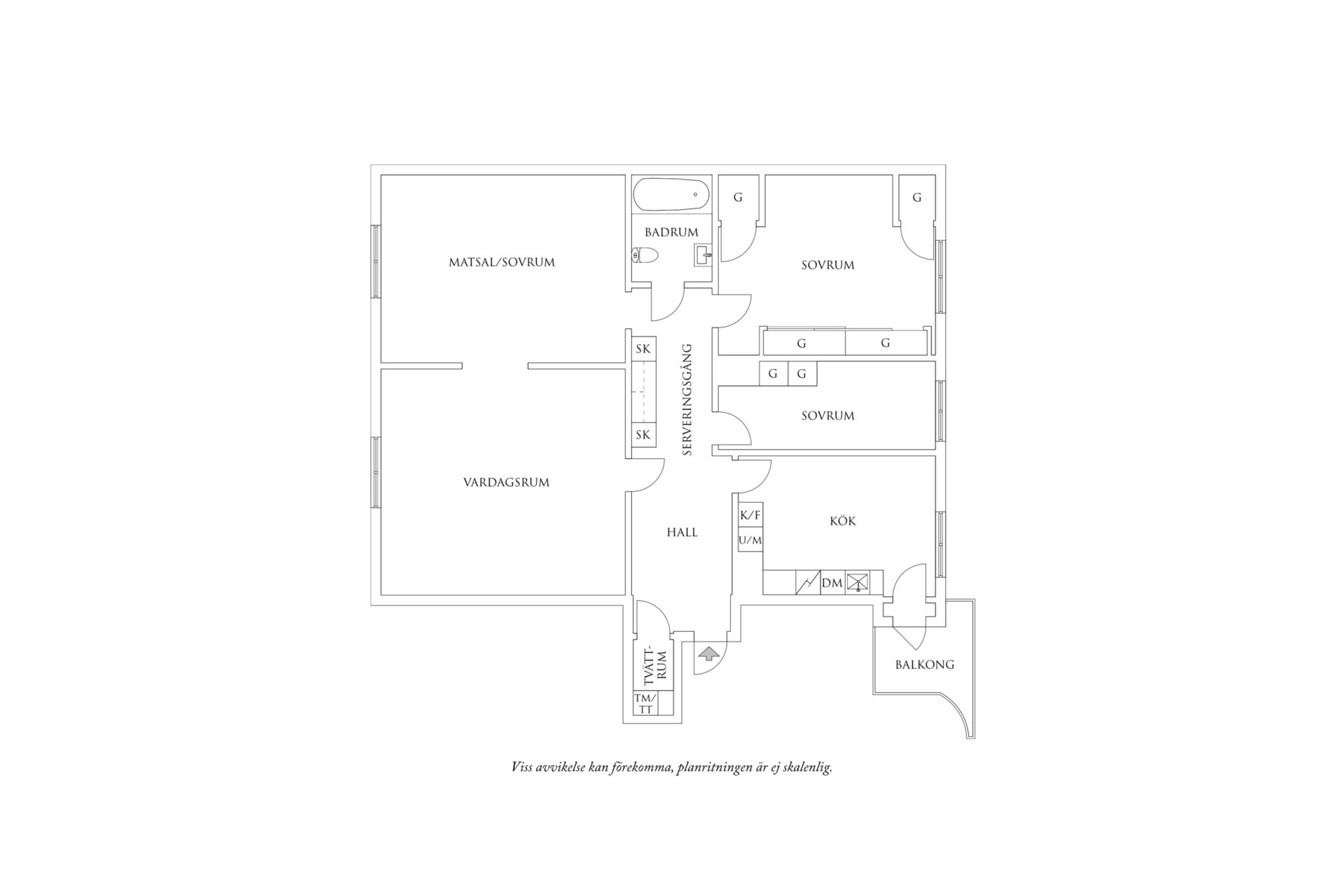 Planritning 1 Gibraltargatan 4