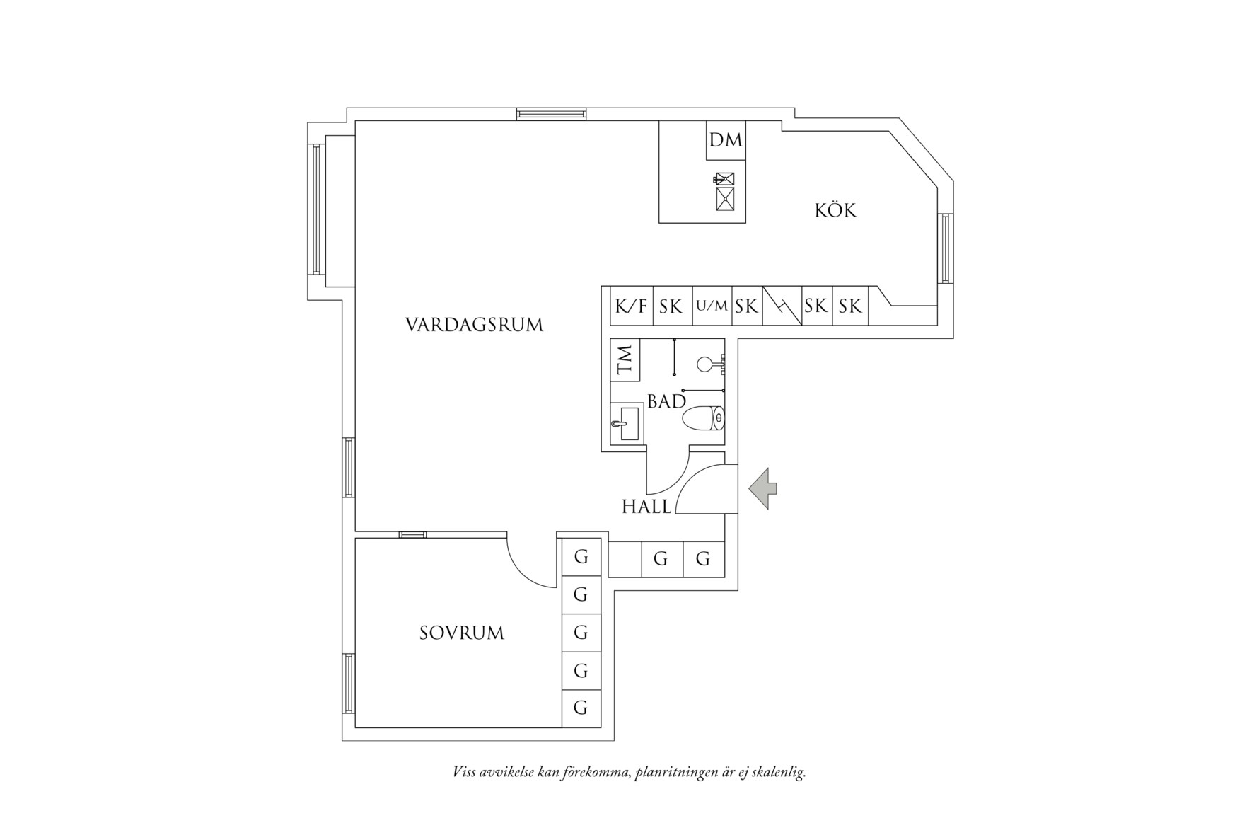 Planritning 1 Nordhemsgatan 68A