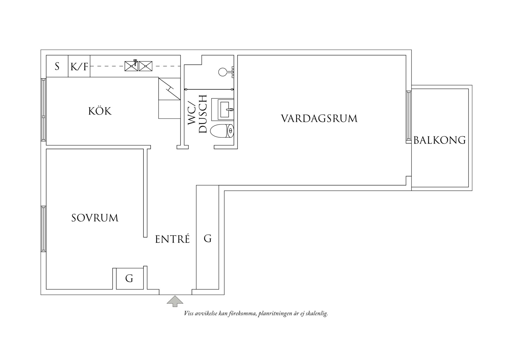 Planritning 1 Lenvädersgatan 15