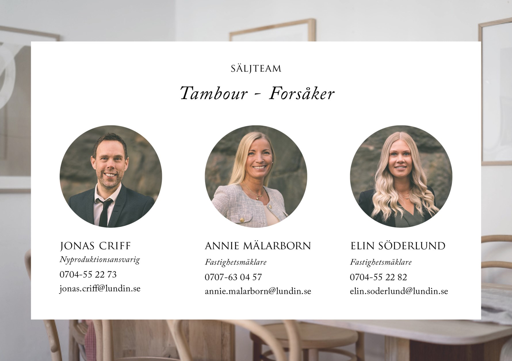 Säljteam - Tambour - Forsåker