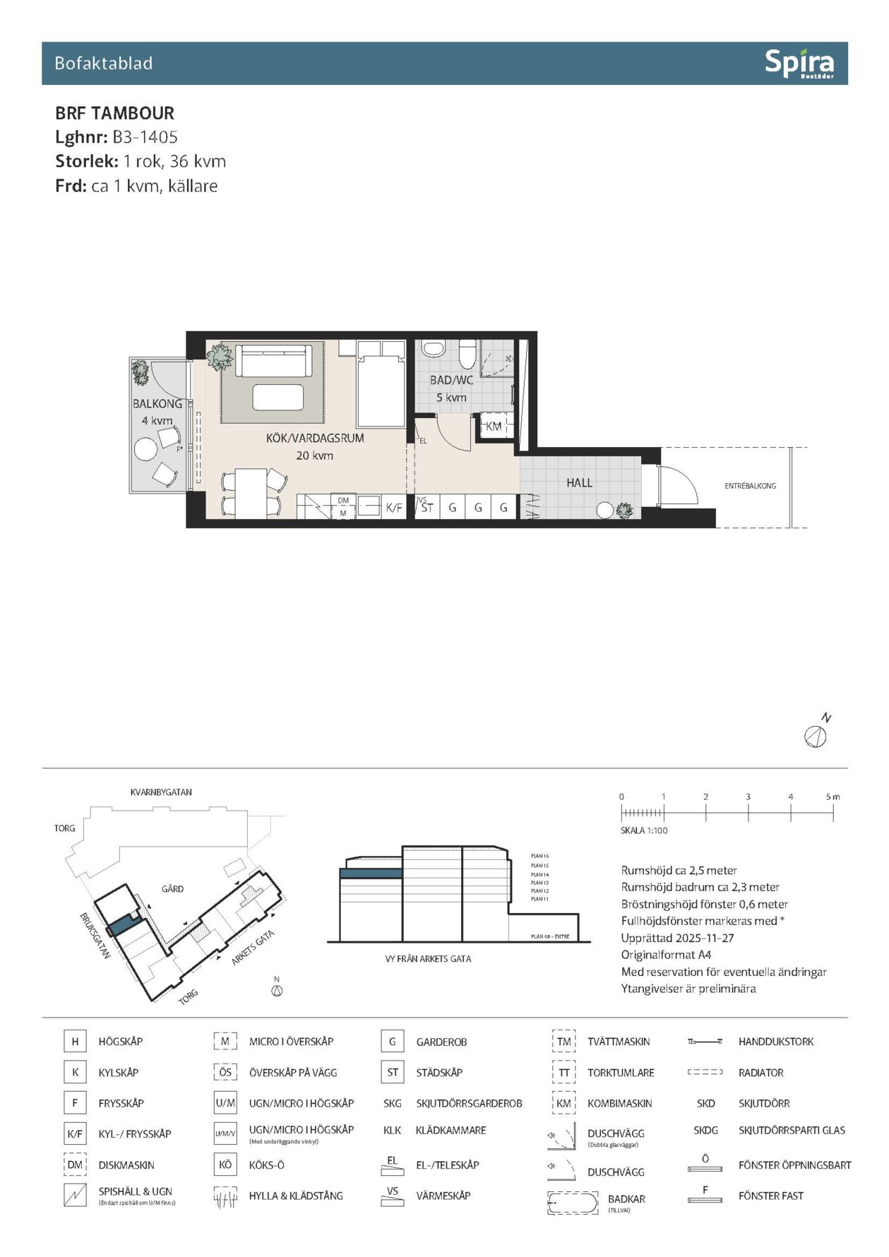 Planritning 1 Arkets gata 24A