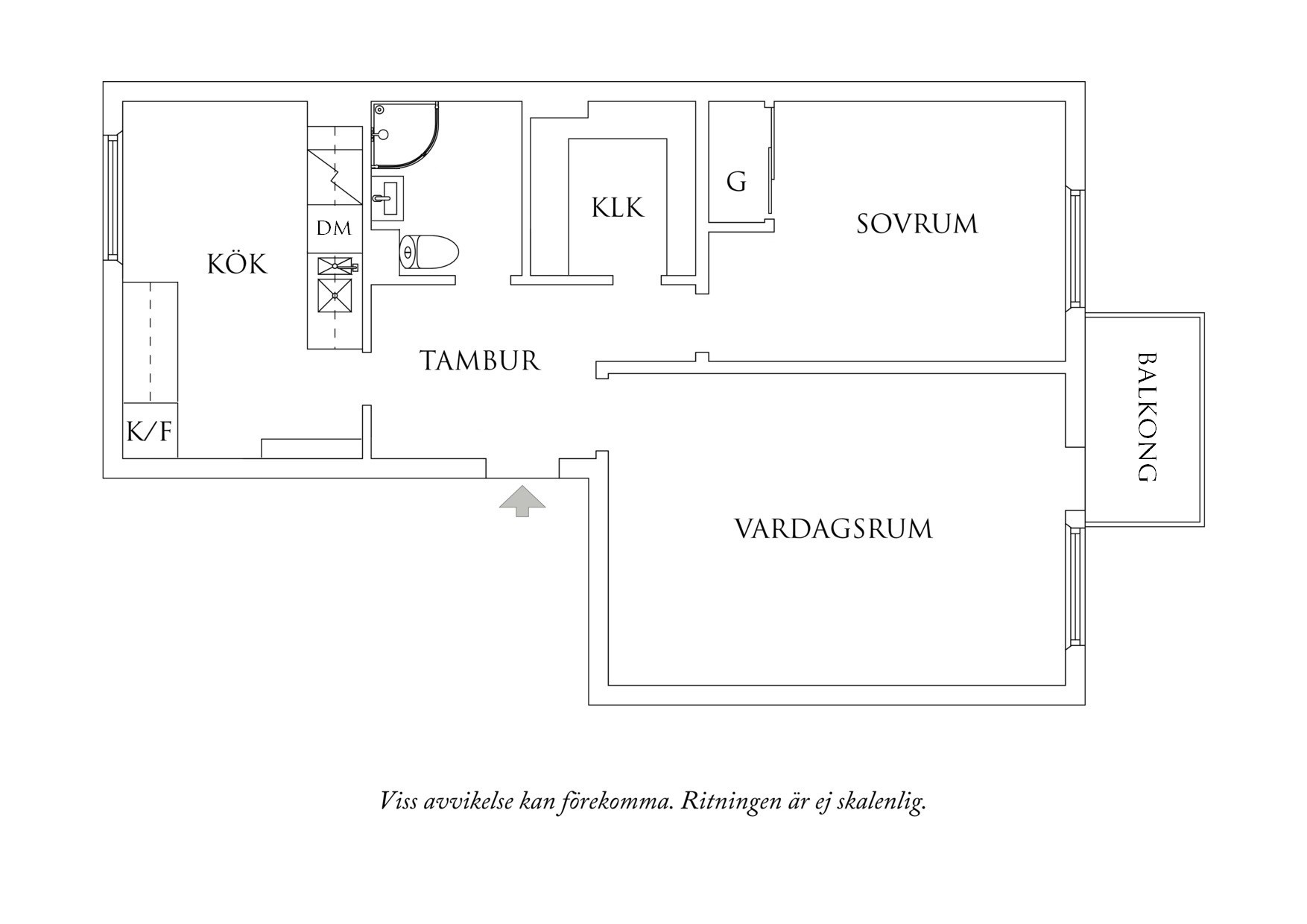 Planritning 1 Falkenbergsgatan 13B