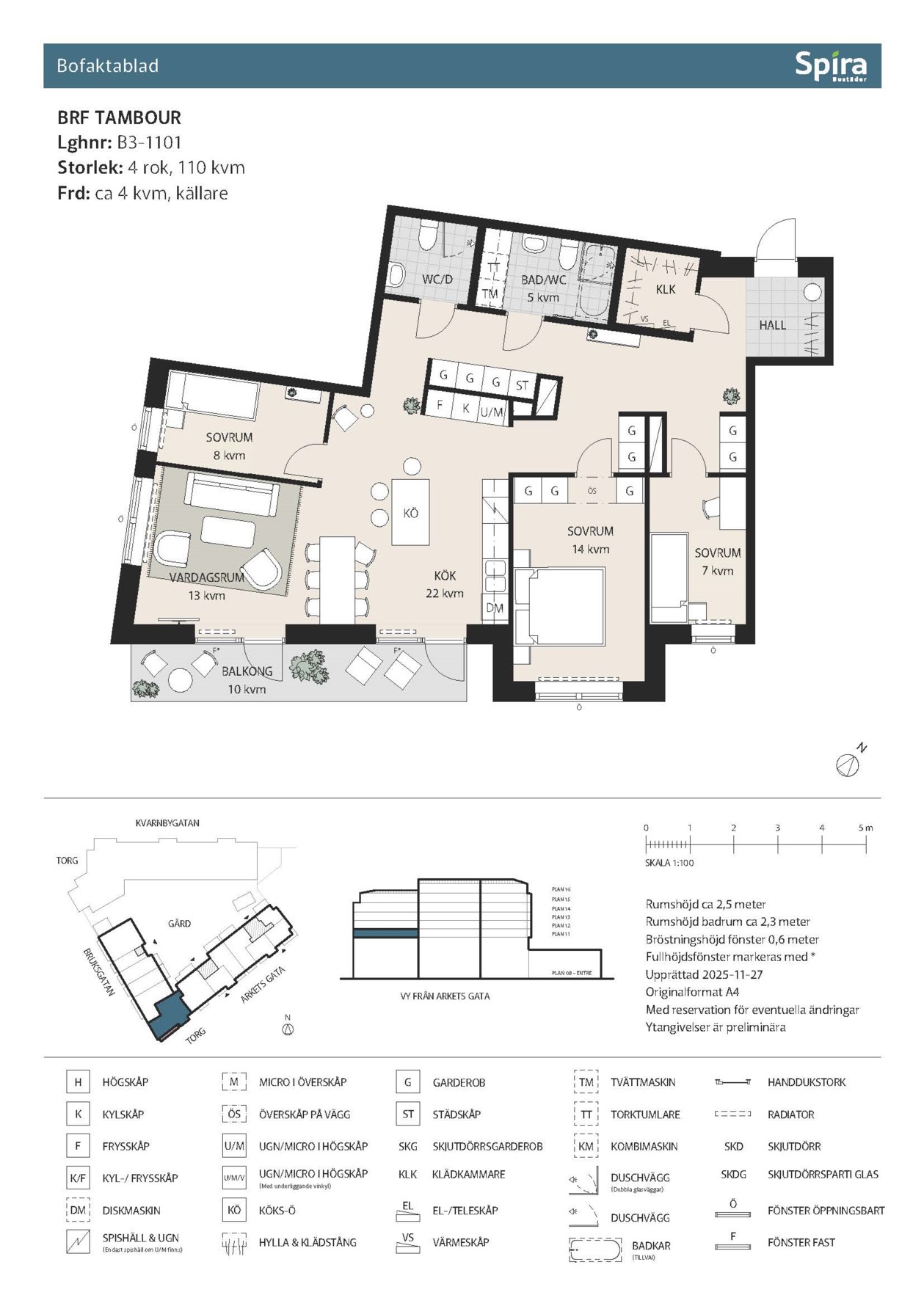 Planritning 1 Arkets gata 24G