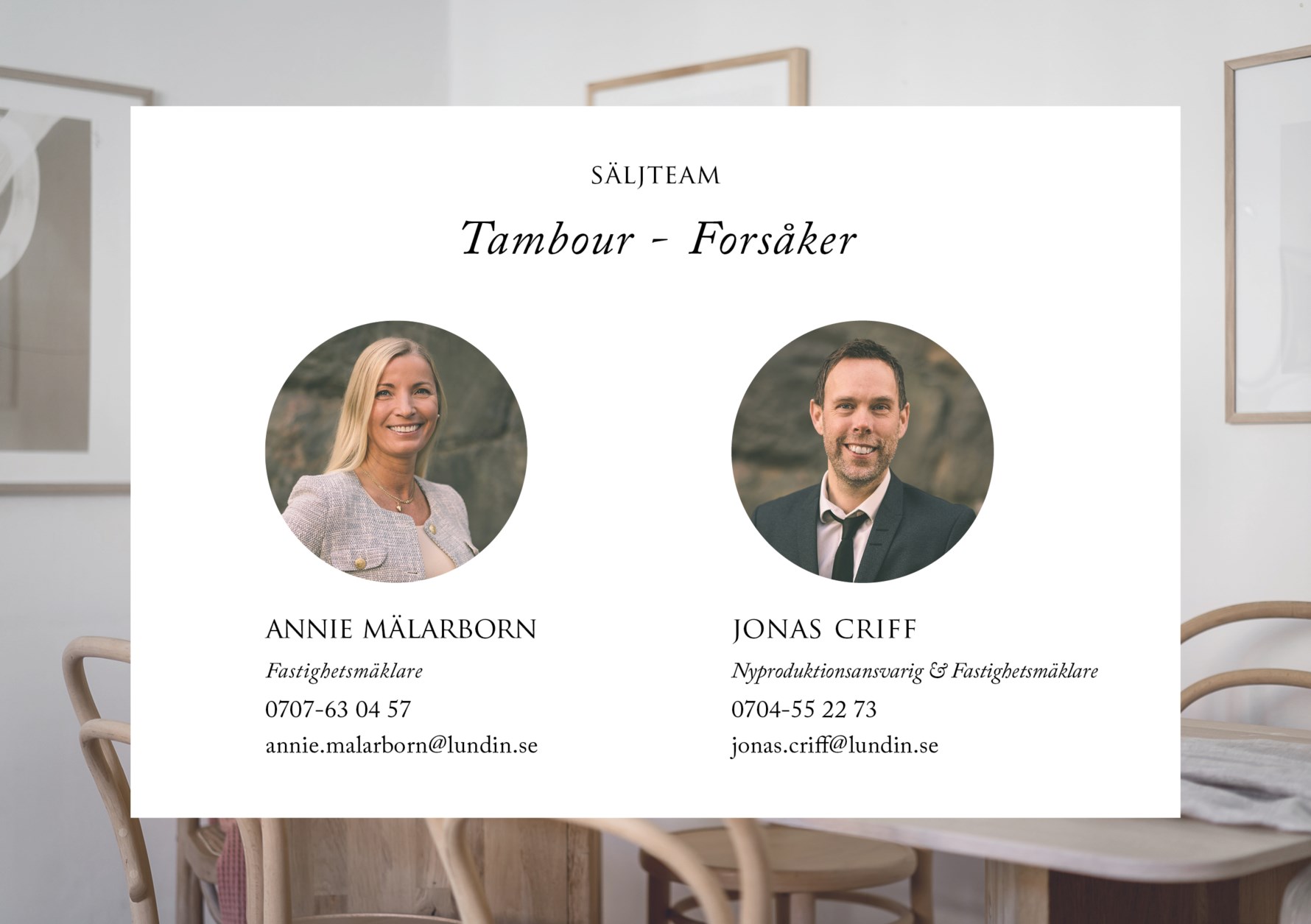 Säljteam - Tambour - Forsåker