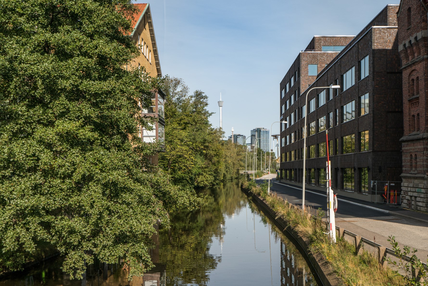 Rofyllda Mölndalsån alldeles bredvid