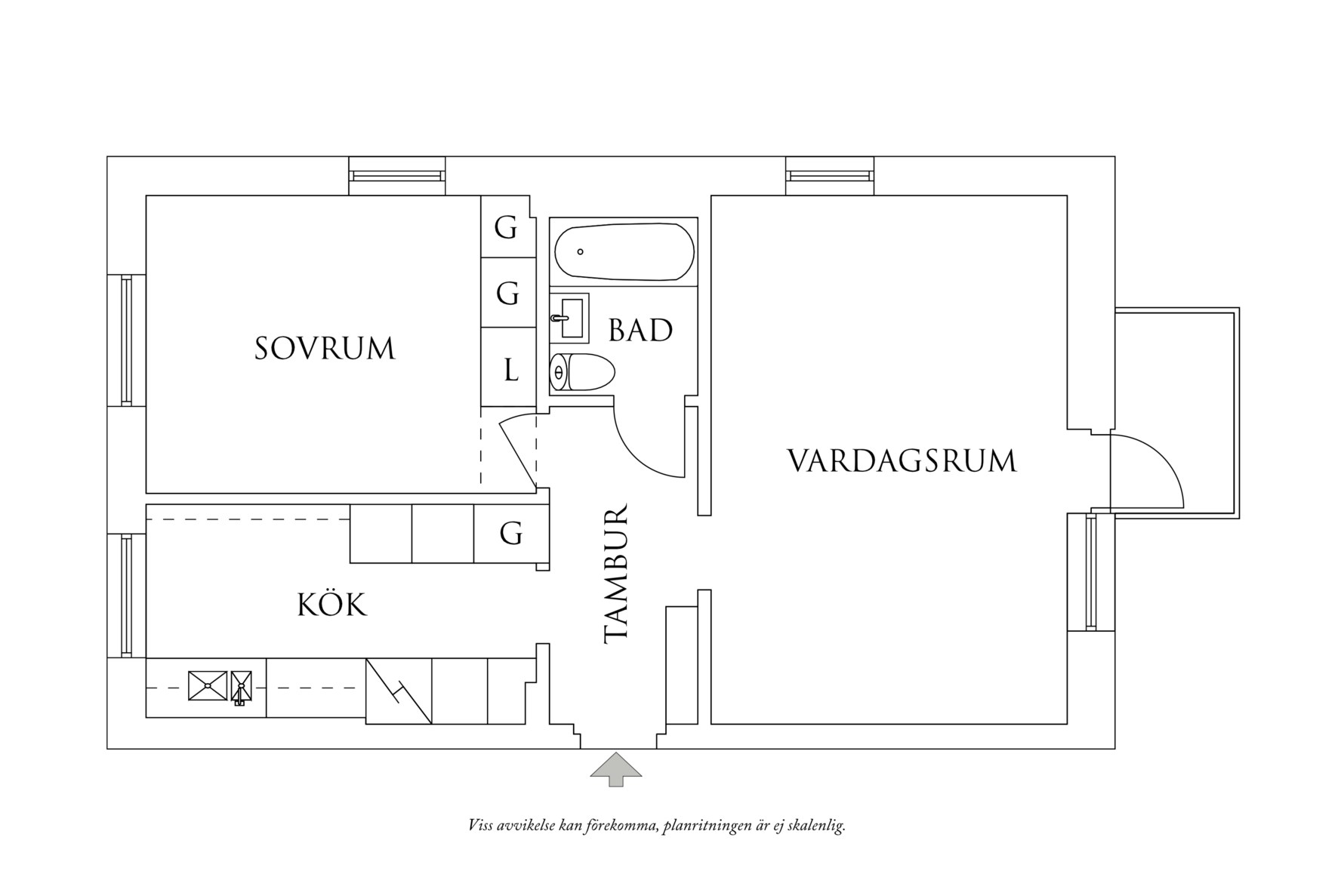 Planritning 1 Lövskogsgatan 13A