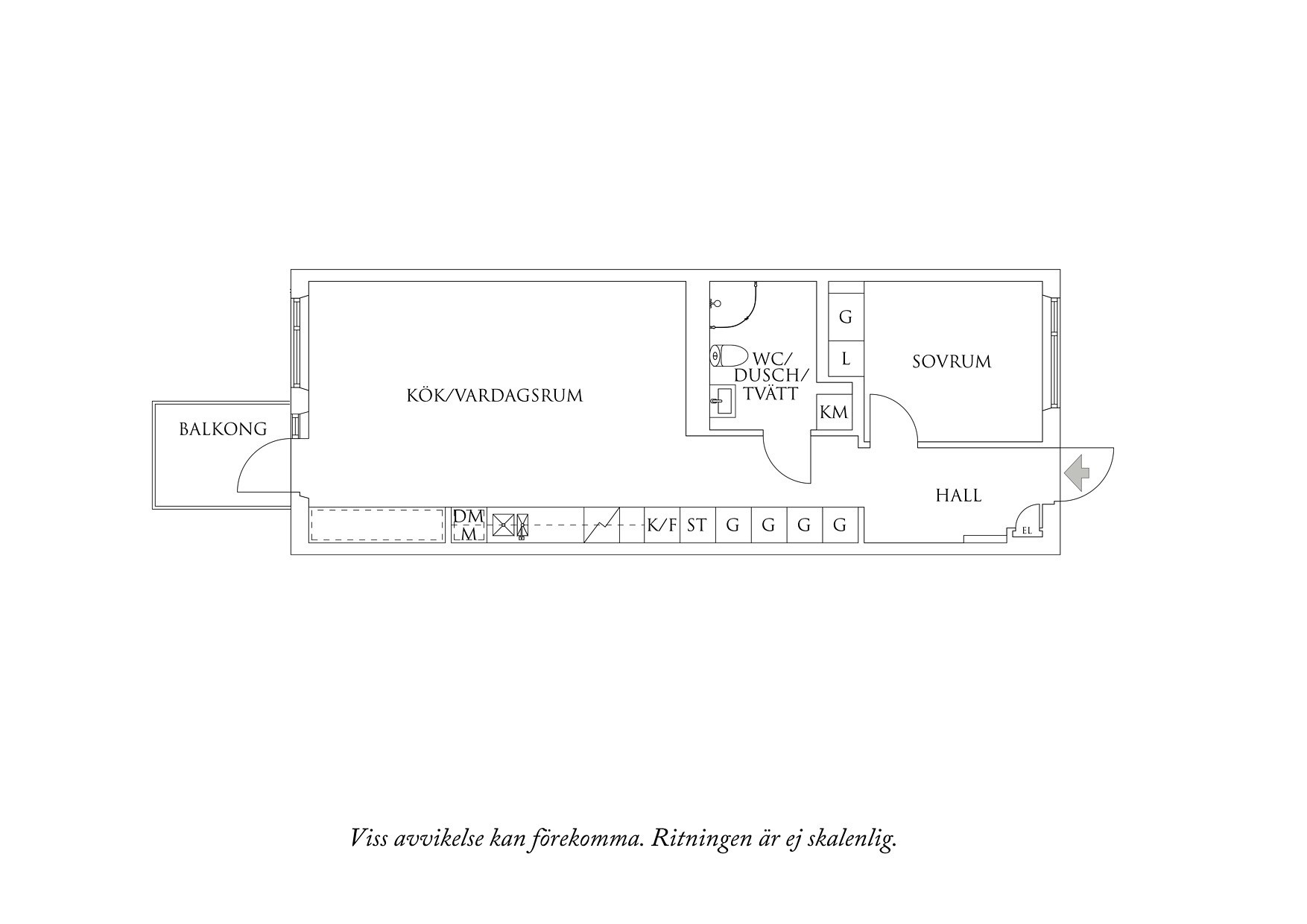 Planritning 1 Ebbe Lieberathsgatan 16C