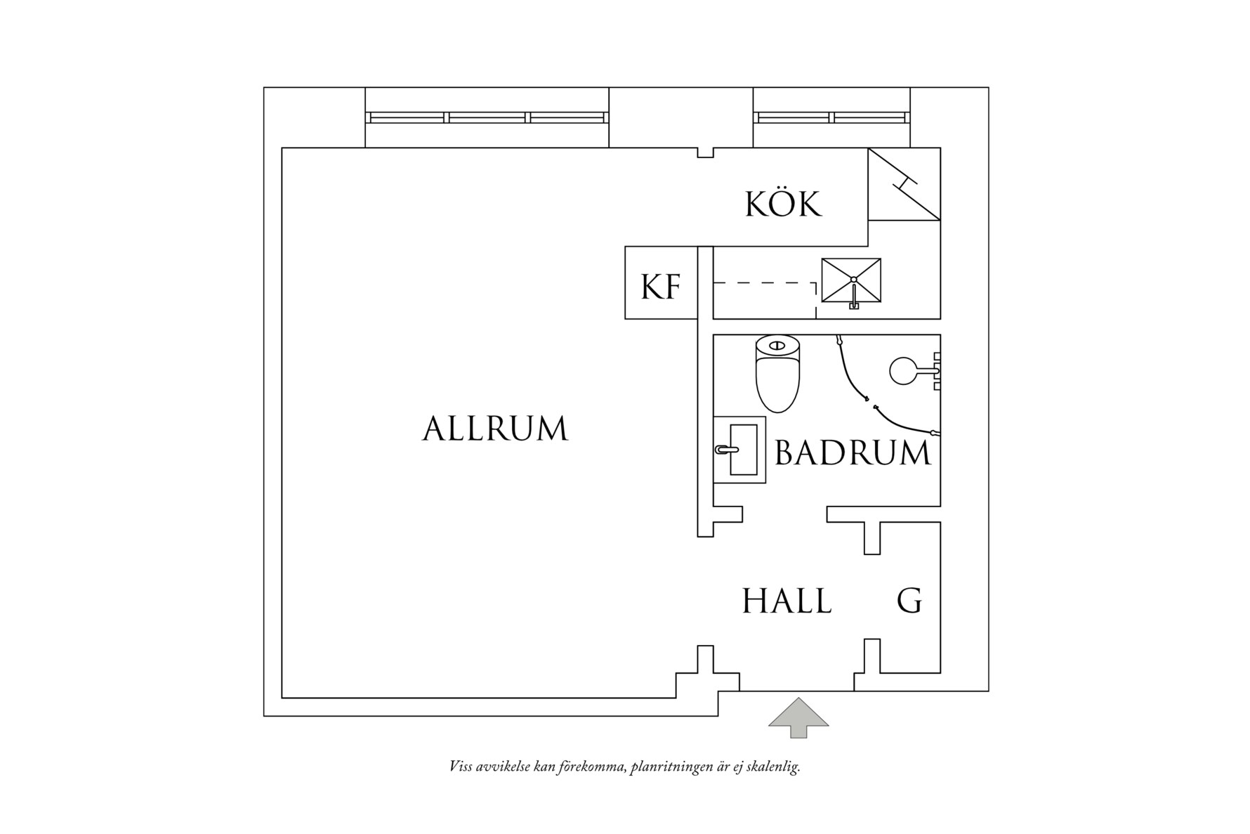 Planritning 1 Walleriusgatan 4
