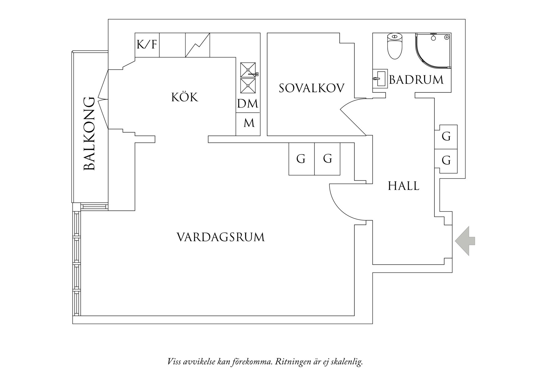 Planritning 1 Walleriusgatan 4