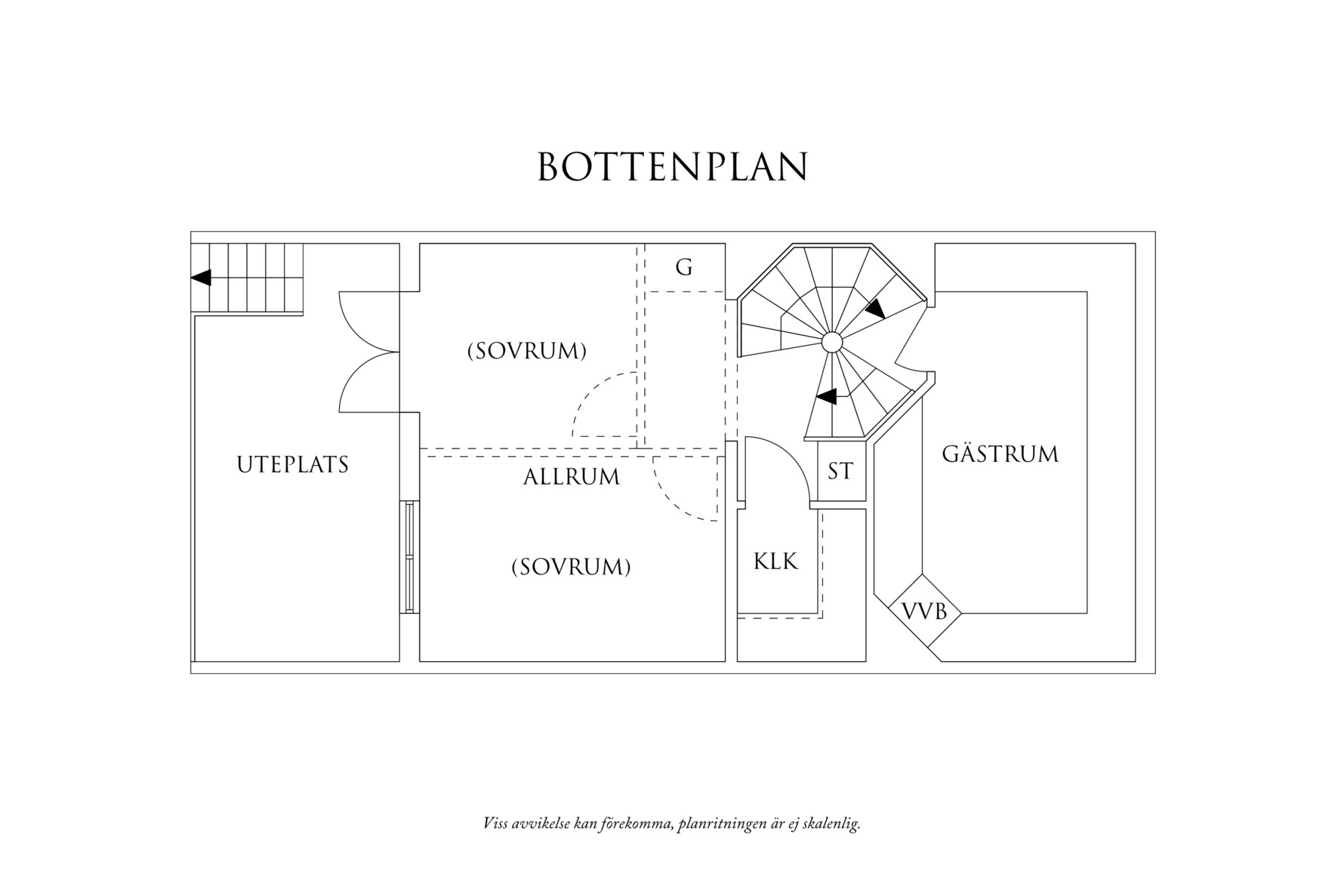 Planritning 1 Skillnadsgatan 16B