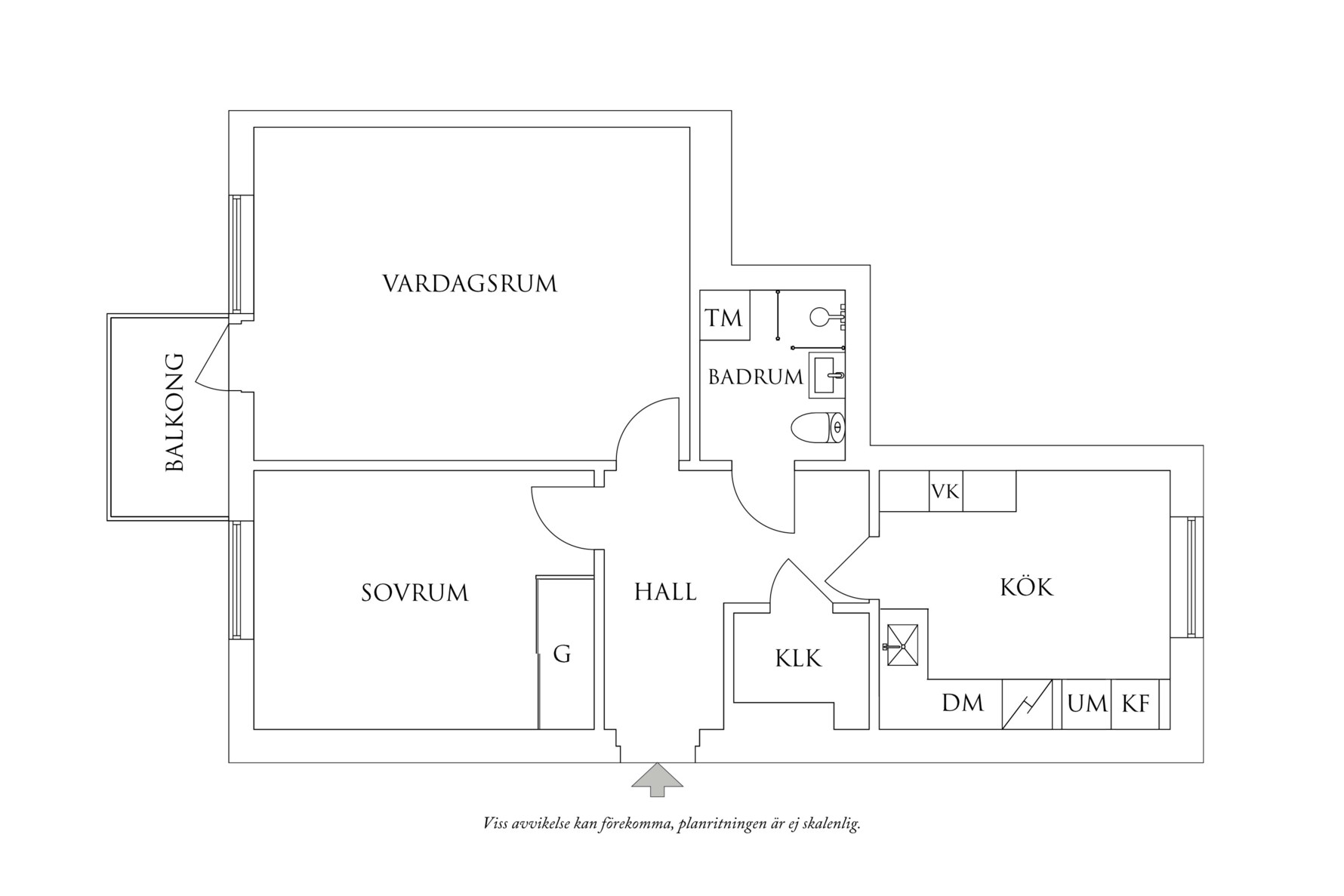 Planritning 1 Fredriksdalsgatan 12A