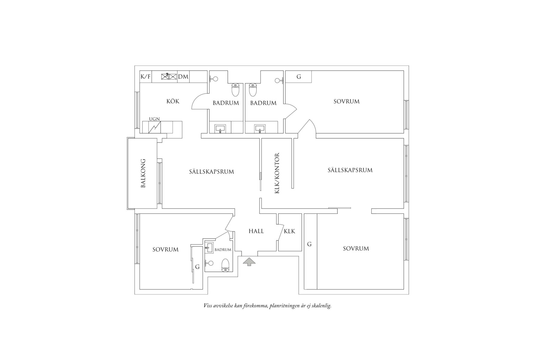 Planritning 1 Norra Liden 15