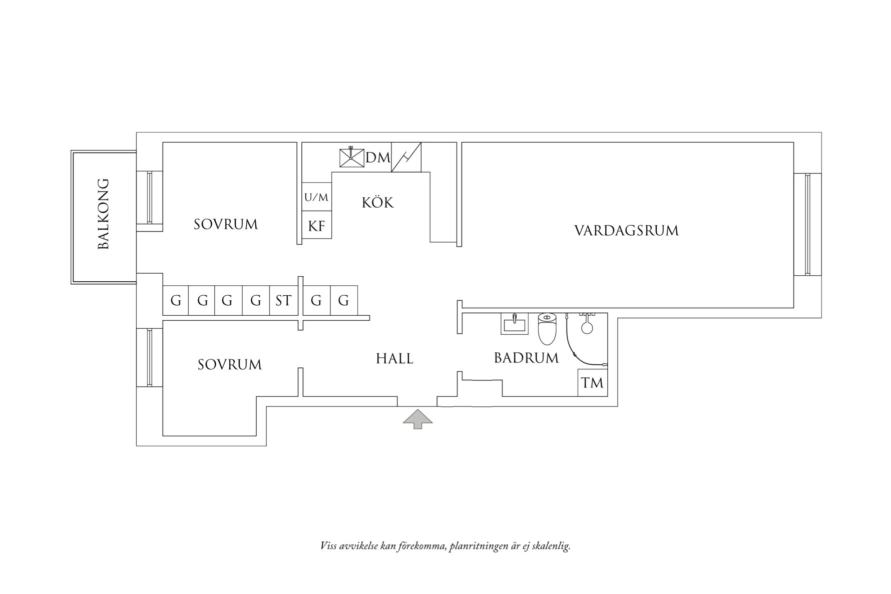 Planritning 1 Gibraltargatan 18