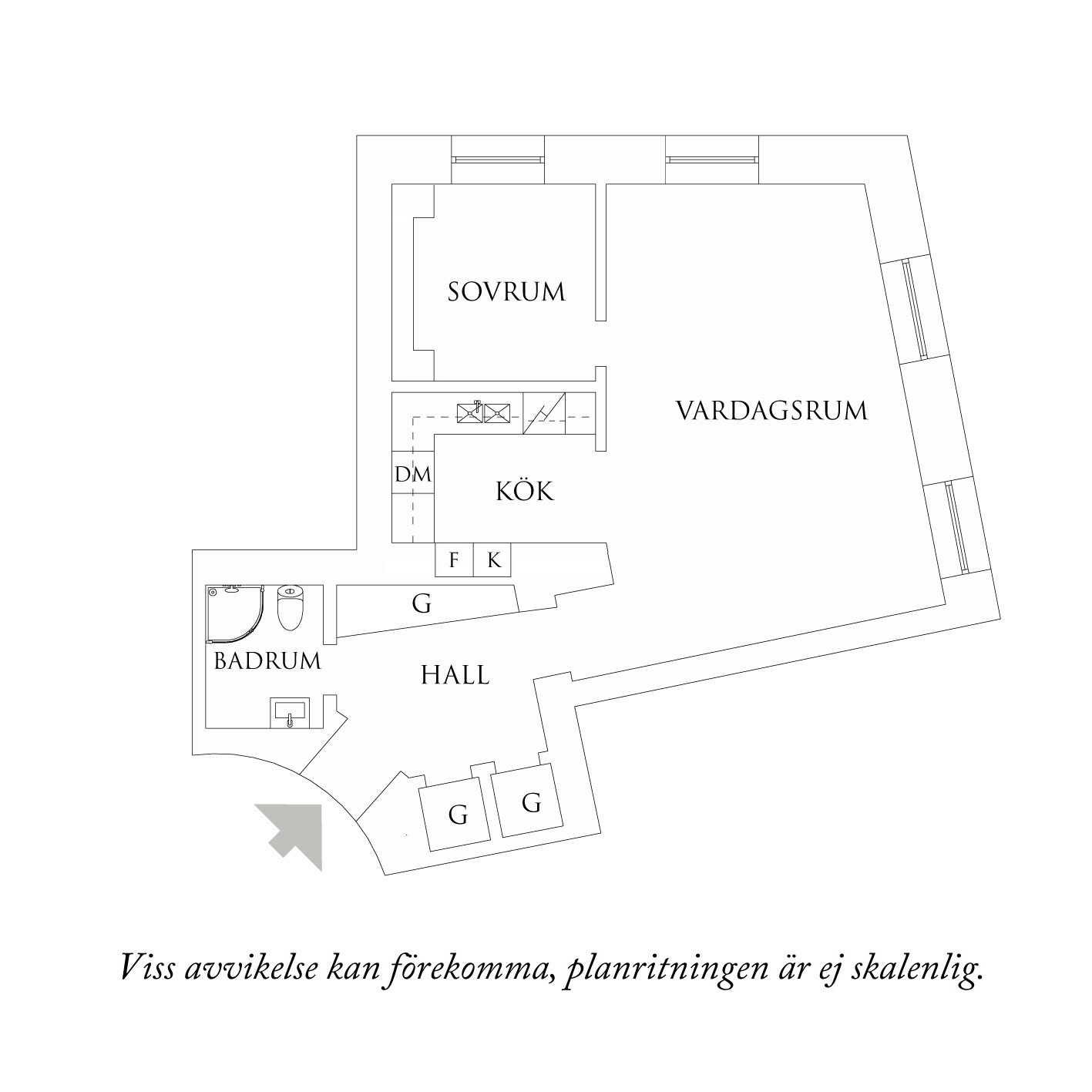Planritning 1 Sylvestergatan 7